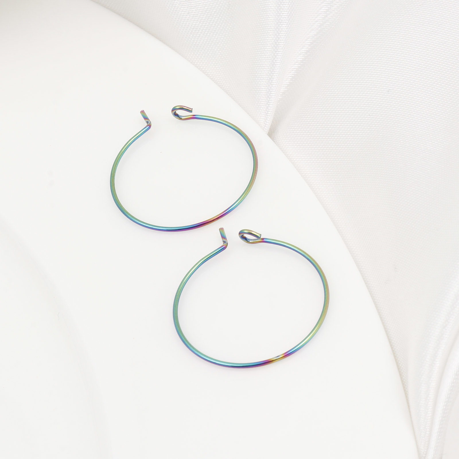 Picture of 304 Stainless Steel Hoop Earrings Round Multicolor