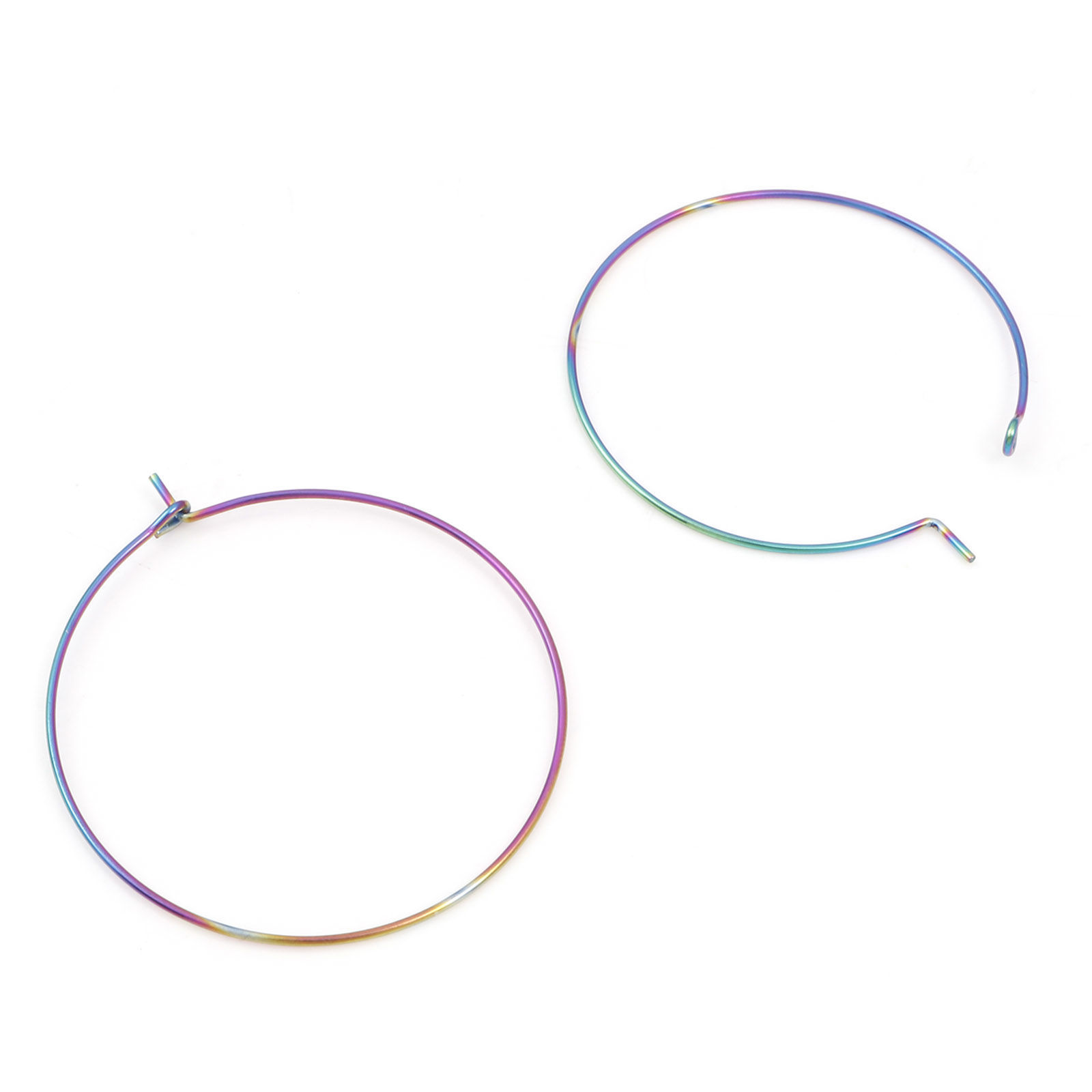 Picture of 304 Stainless Steel Hoop Earrings Round Multicolor