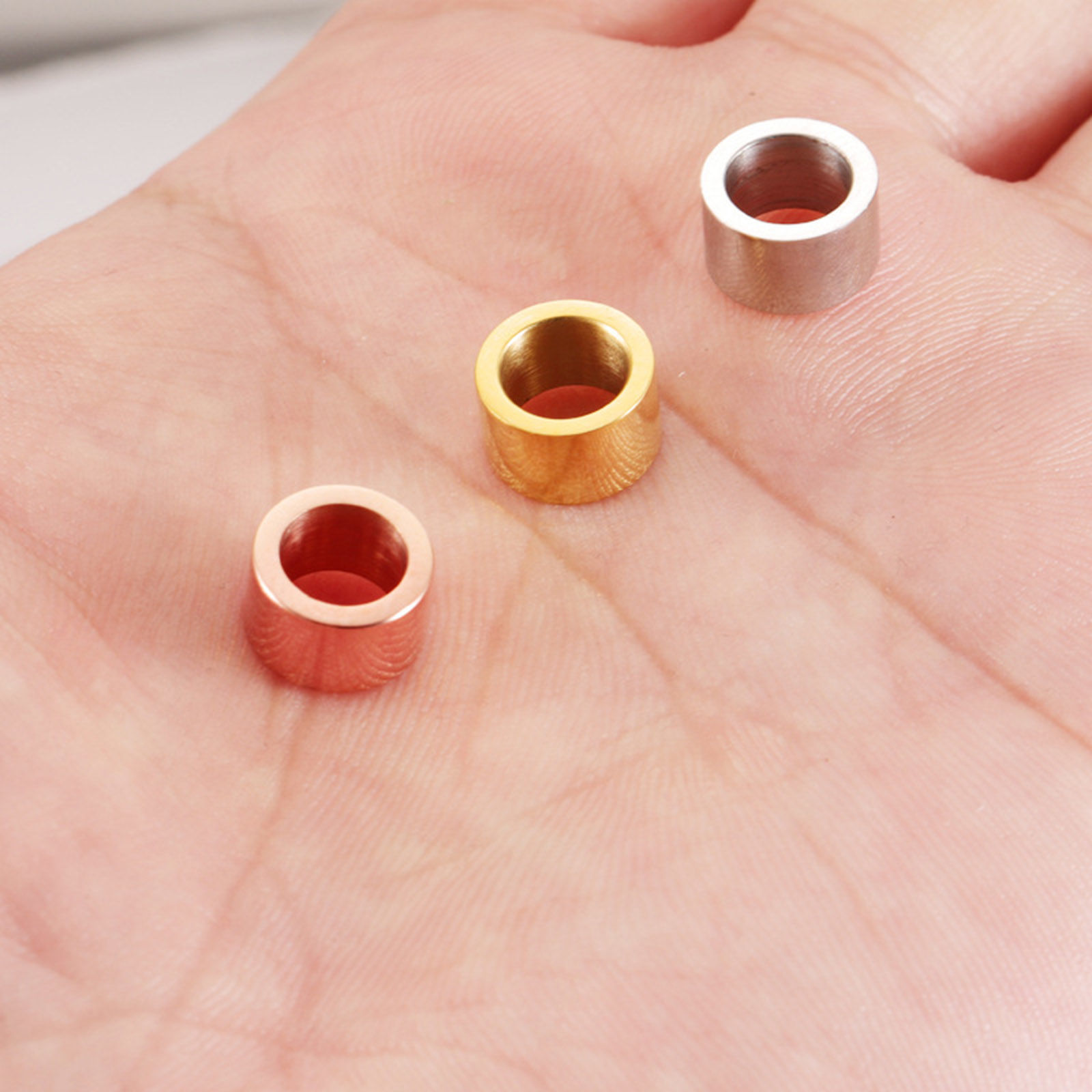 Picture of 304 Stainless Steel Blank Stamping Tags Beads Cylinder Blank Stamping Tags One Side 10mm x 6mm