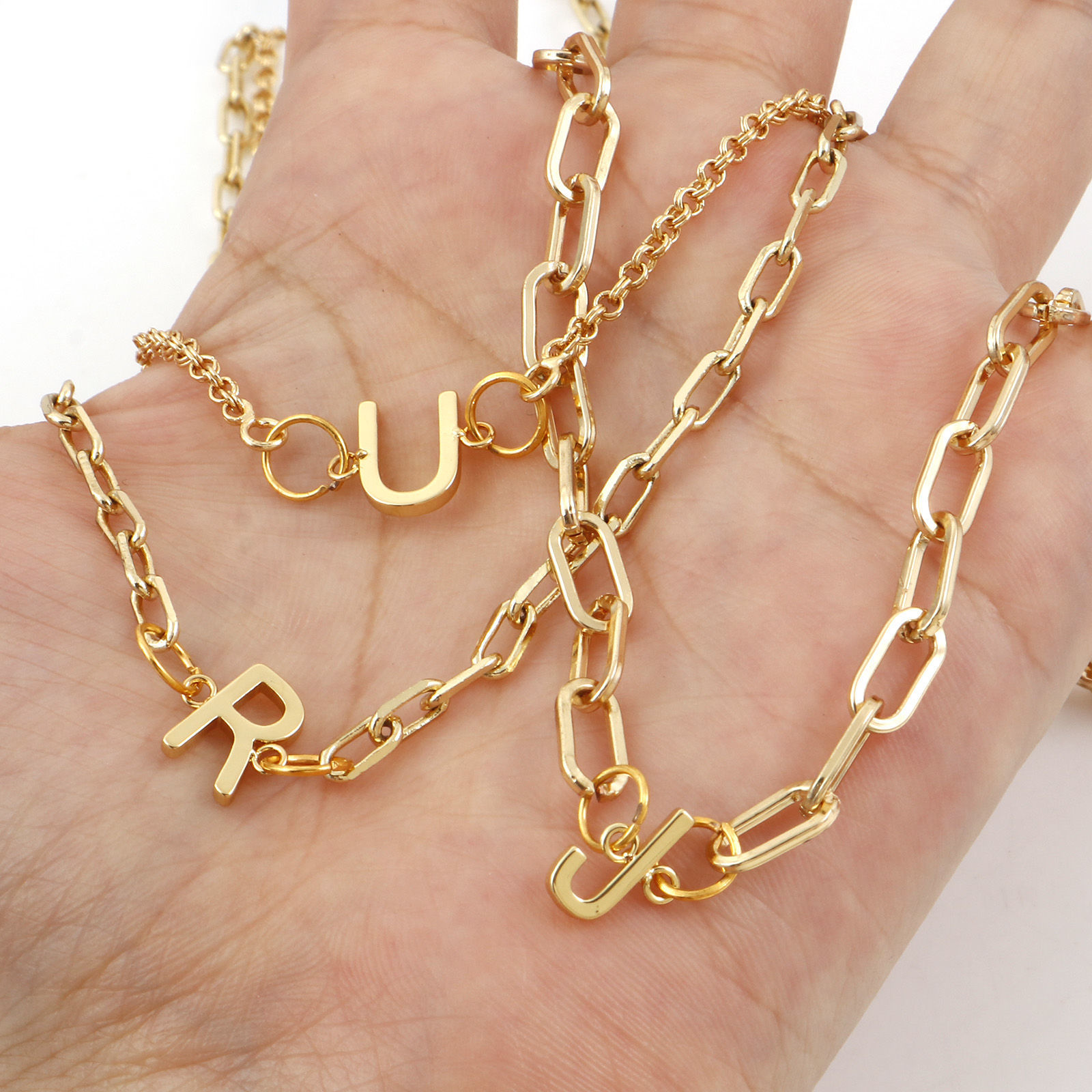 Picture of Brass Connectors Gold Plated Capital Alphabet/ Letter Message " A-Z "