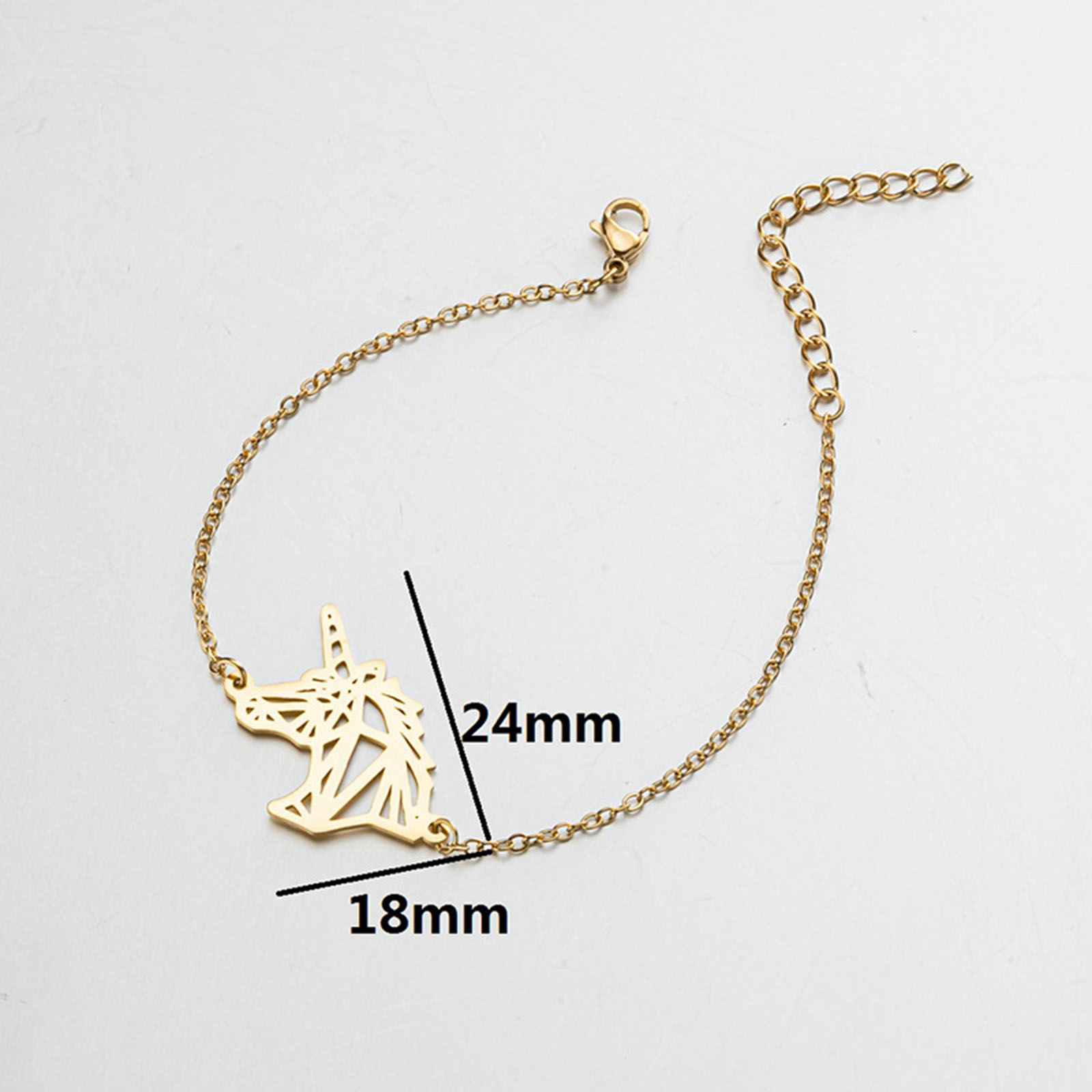 Picture of 304 Stainless Steel Link Cable Chain Bracelets Multicolor Animal Hollow 13.5cm(5 3/8") long