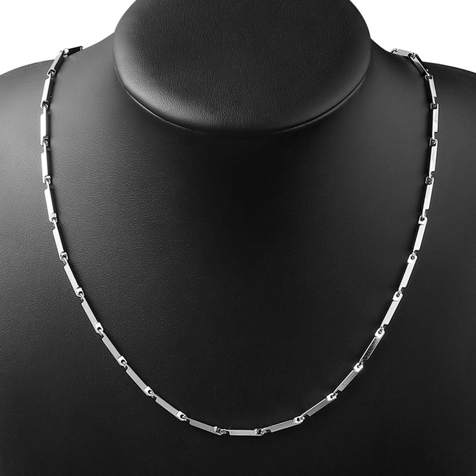 Picture of 304 Stainless Steel Necklace Silver Tone 45cm(17 6/8") long