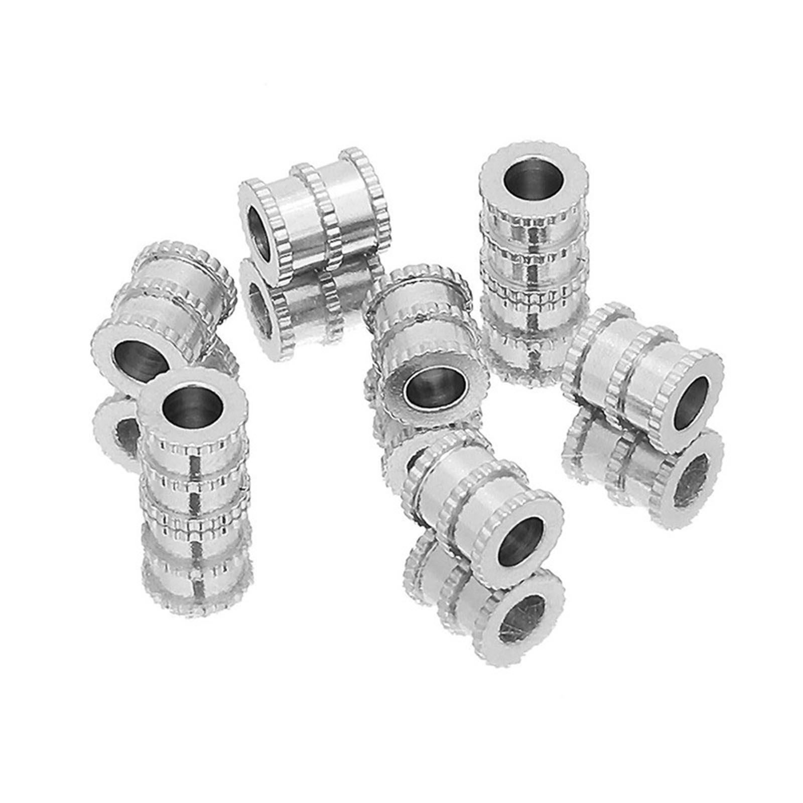 Bild von 304 Edelstahl Perlen Zylinder Bunt 6.5mm x 6mm, Loch: ca. 3mm, 10 Stück