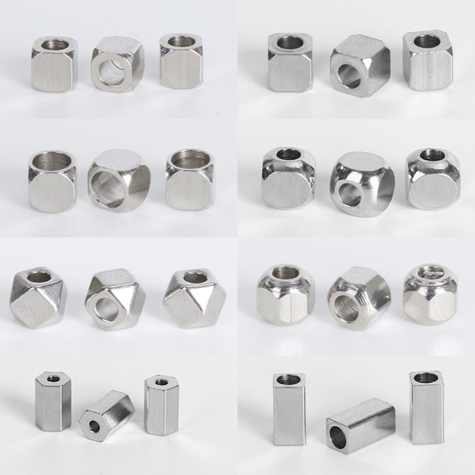 Picture of 304 Stainless Steel Beads Geometric Silver Tone