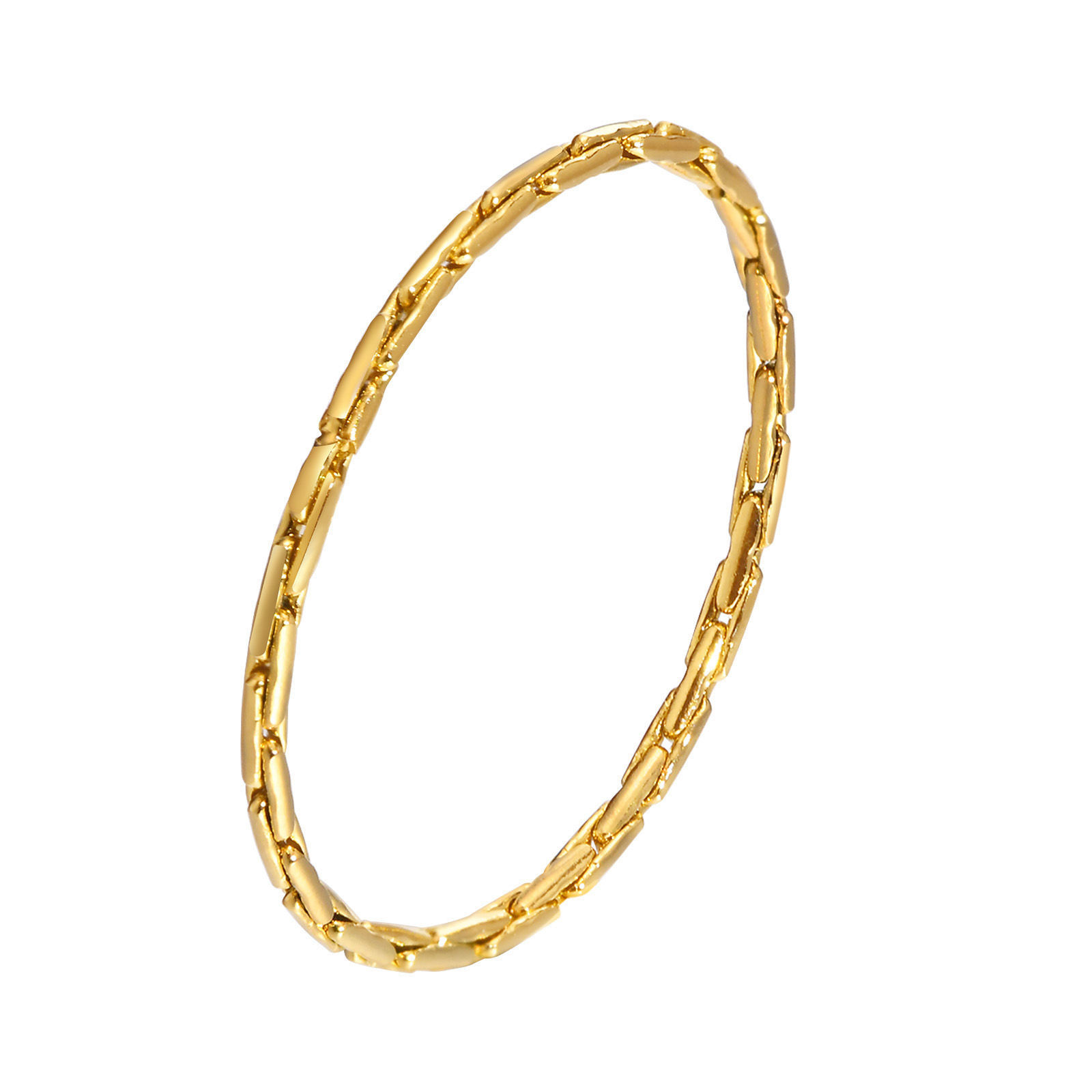 Bild von Umweltfreundlich Stilvoll Einfach 18K Vergoldet 304 Edelstahl Uneinstellbar Ring Für Frauen 1 Stück