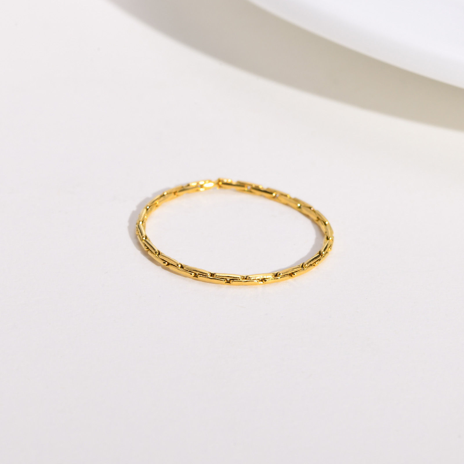 Bild von Umweltfreundlich Stilvoll Einfach 18K Vergoldet 304 Edelstahl Uneinstellbar Ring Für Frauen 1 Stück