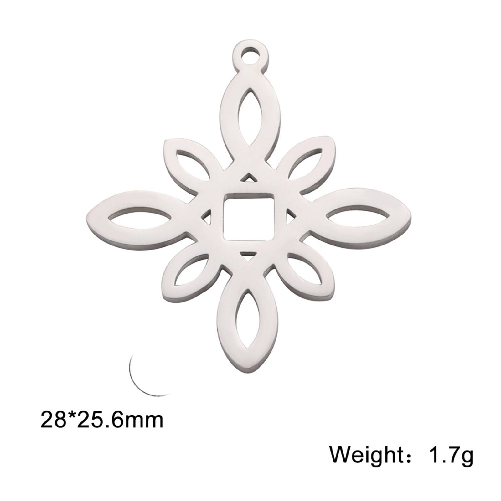 Imagen de 304 Acero Inoxidable Colgantes Charms Multicolor 28mm x 25.5mm, 2 Unidades