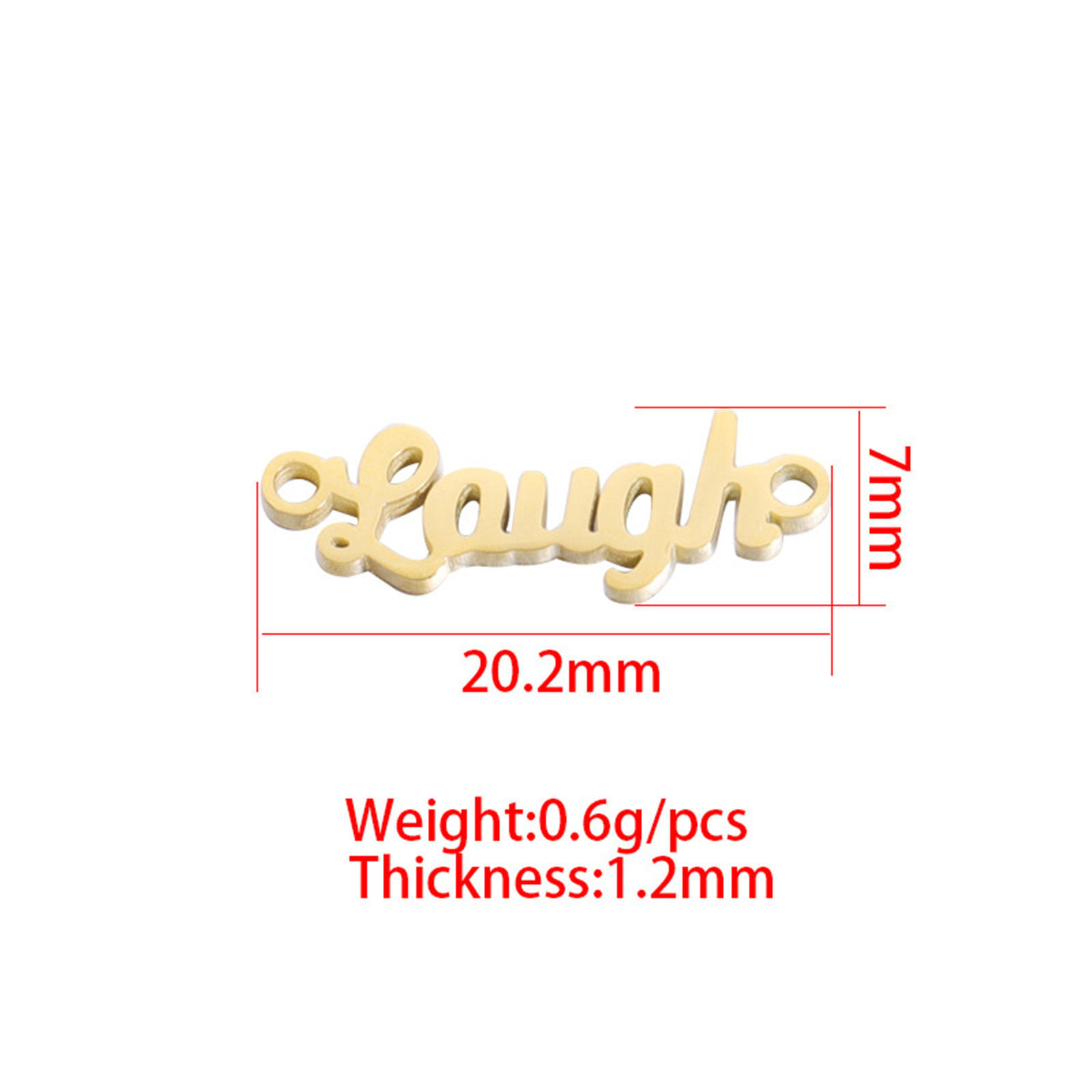 304ステンレス鋼 コネクター 文字 多色 1 個 の画像