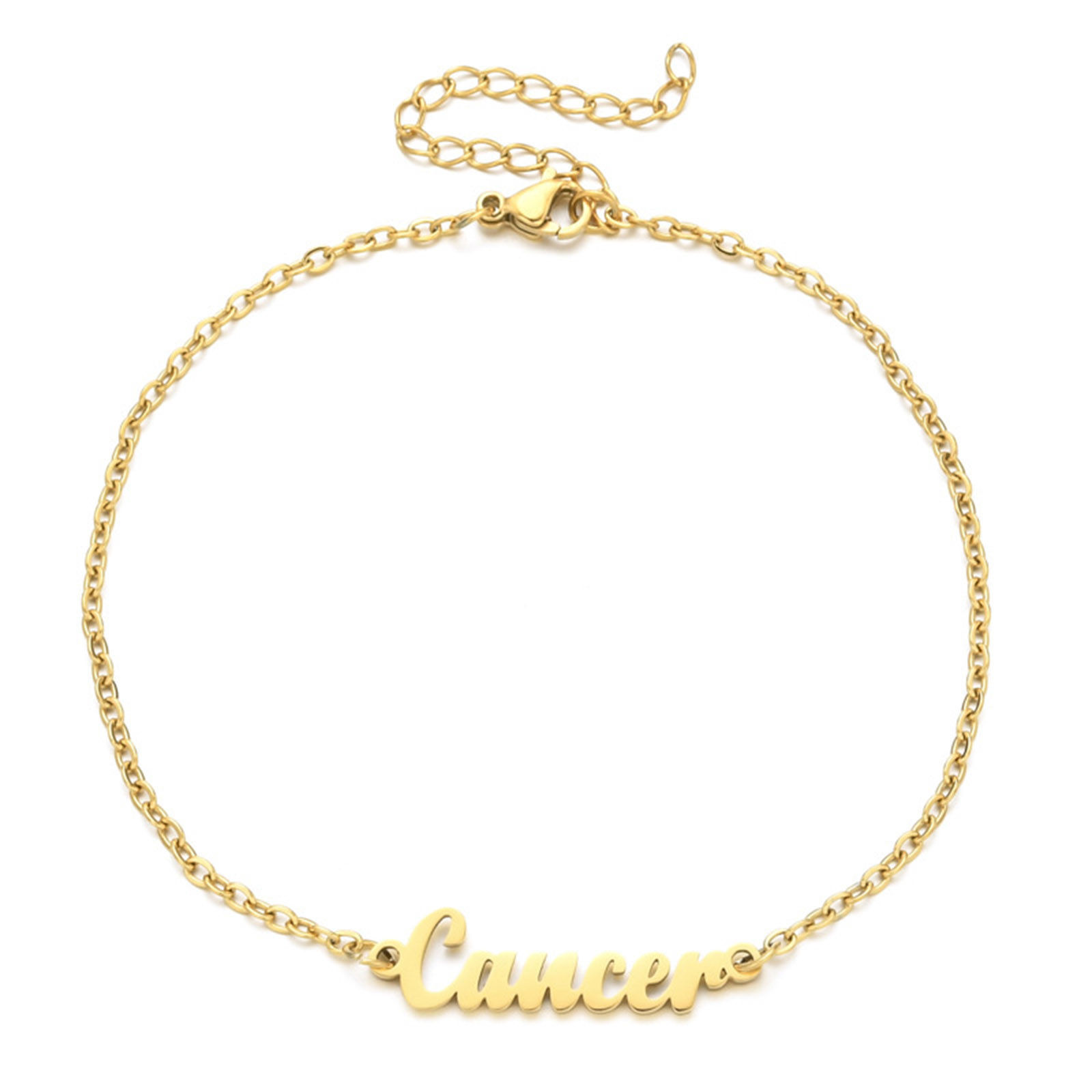 Изображение Eco-friendly Vacuum Plating 304 Stainless Steel Rolo Chain Anklet 21cm(8 2/8") long, 1 Piece