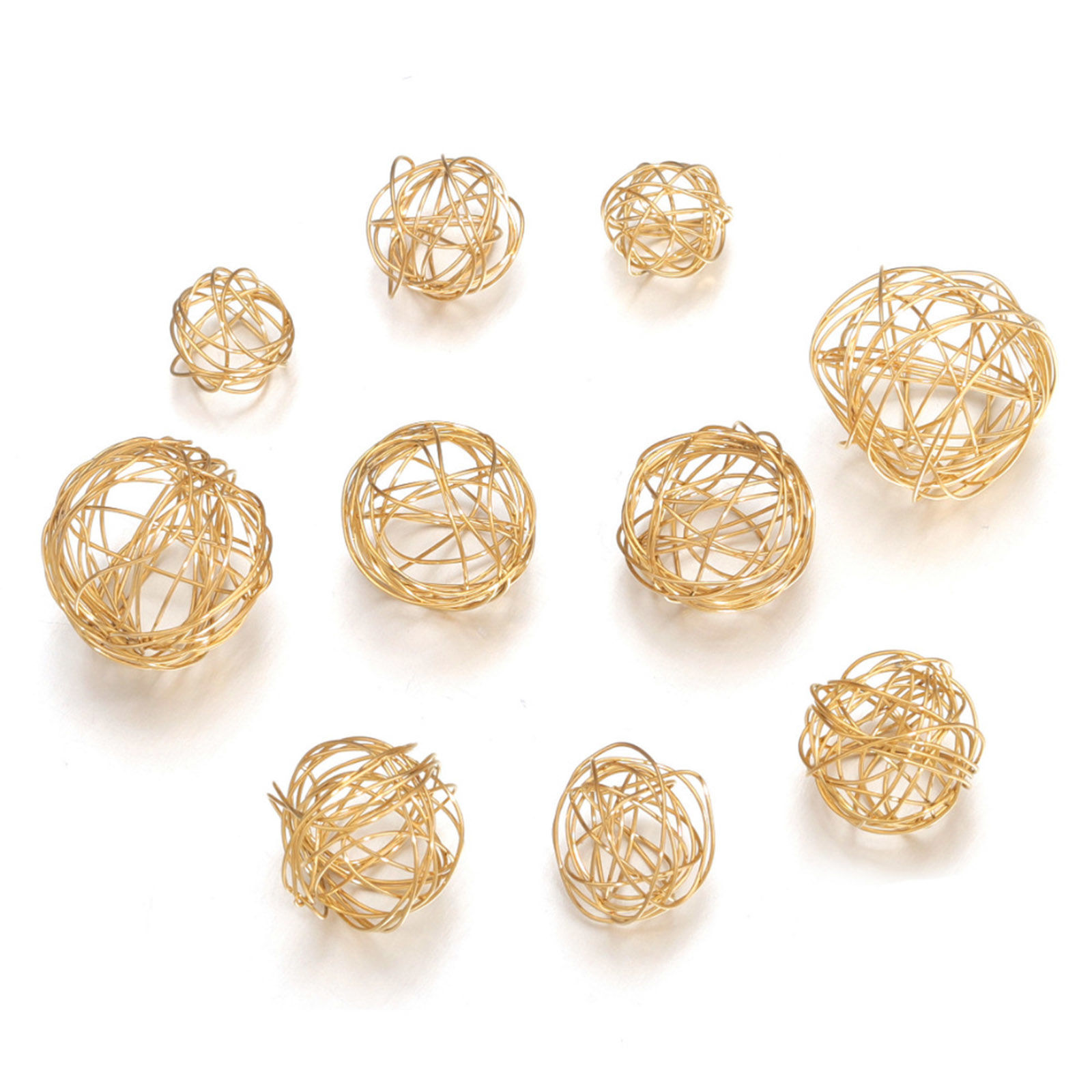 Picture of 304 Stainless Steel Wire Wrapped Charms Ball Hollow