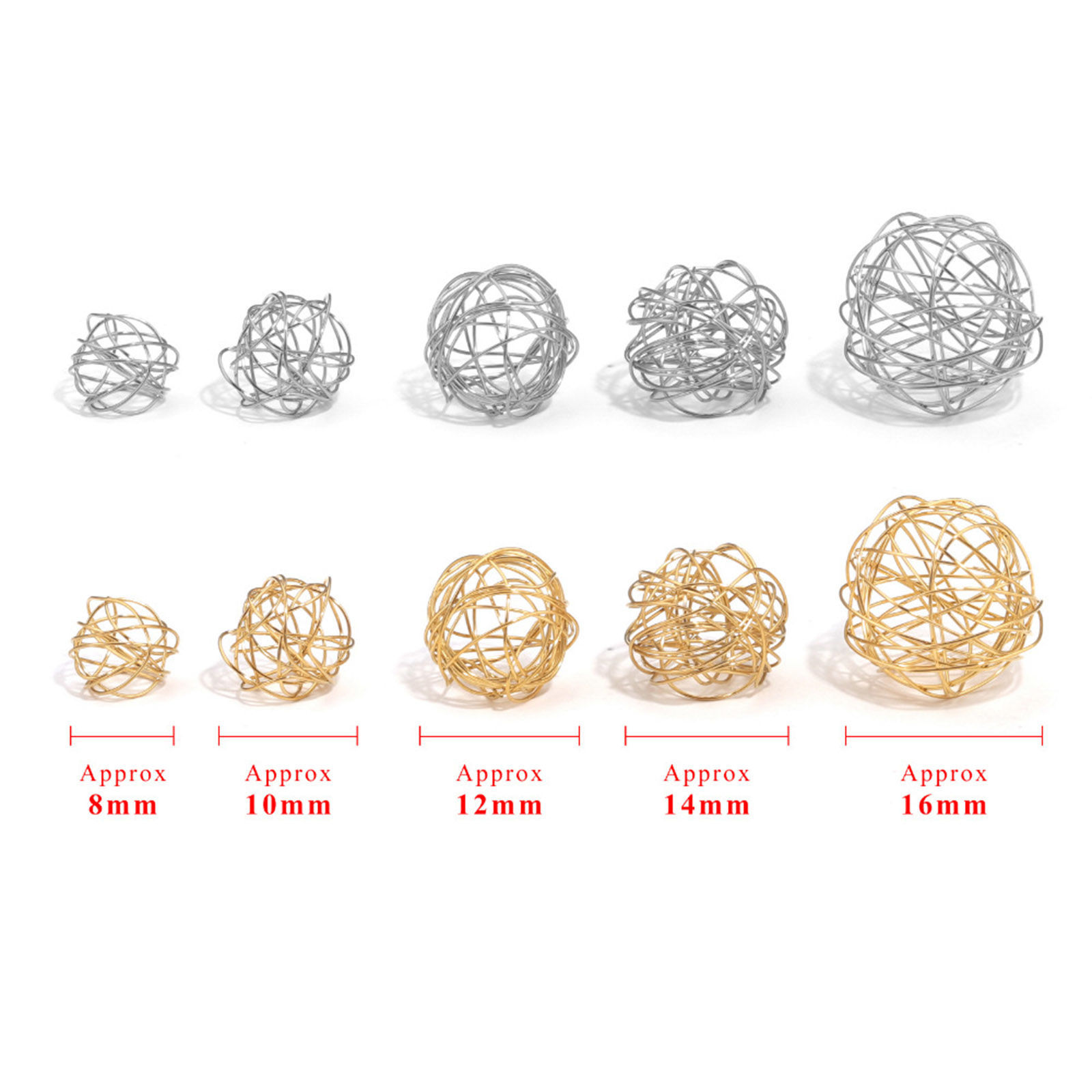 Picture of 304 Stainless Steel Wire Wrapped Charms Ball Hollow
