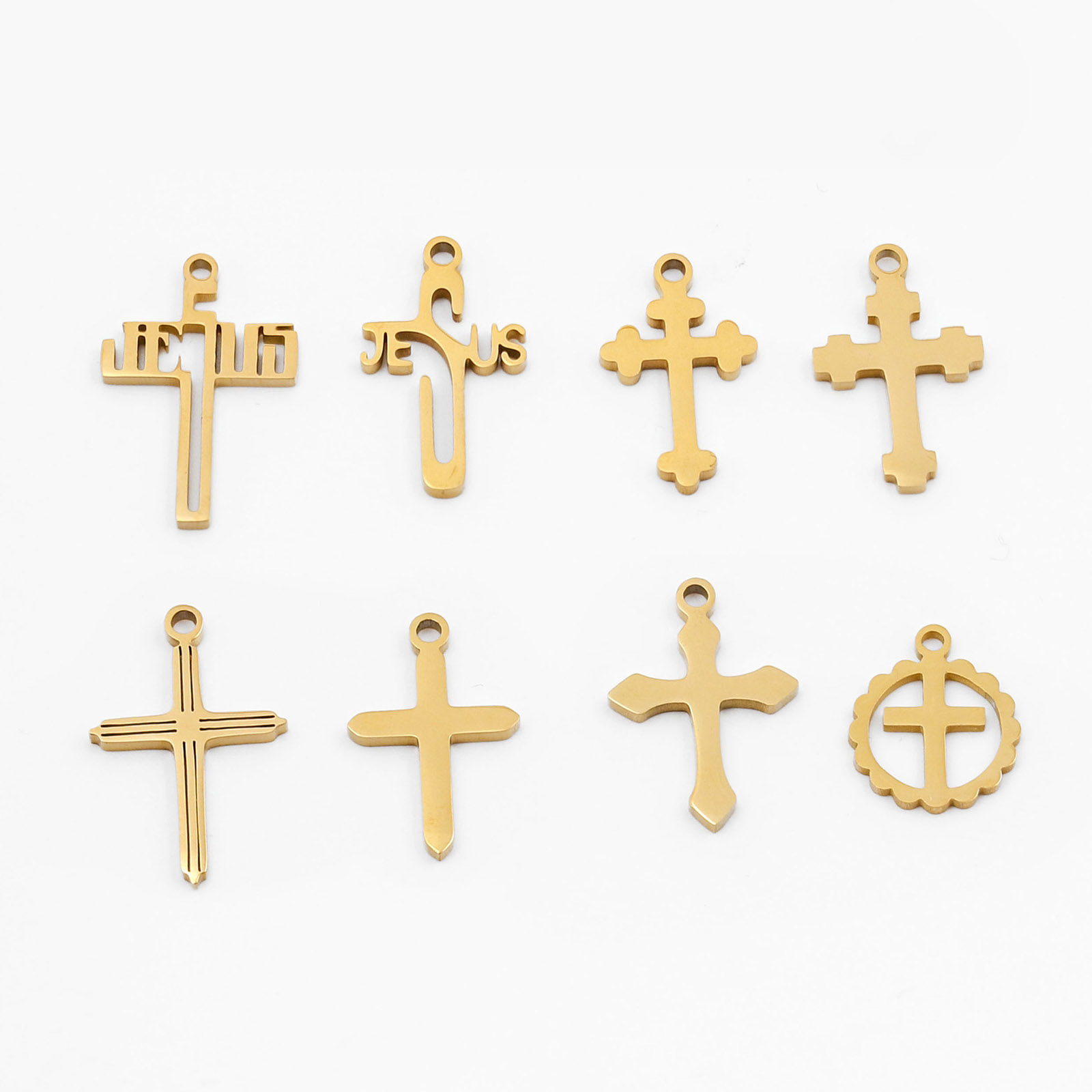 Picture of Eco-friendly 304 Stainless Steel Religious Pendants 18K Gold Plated Cross