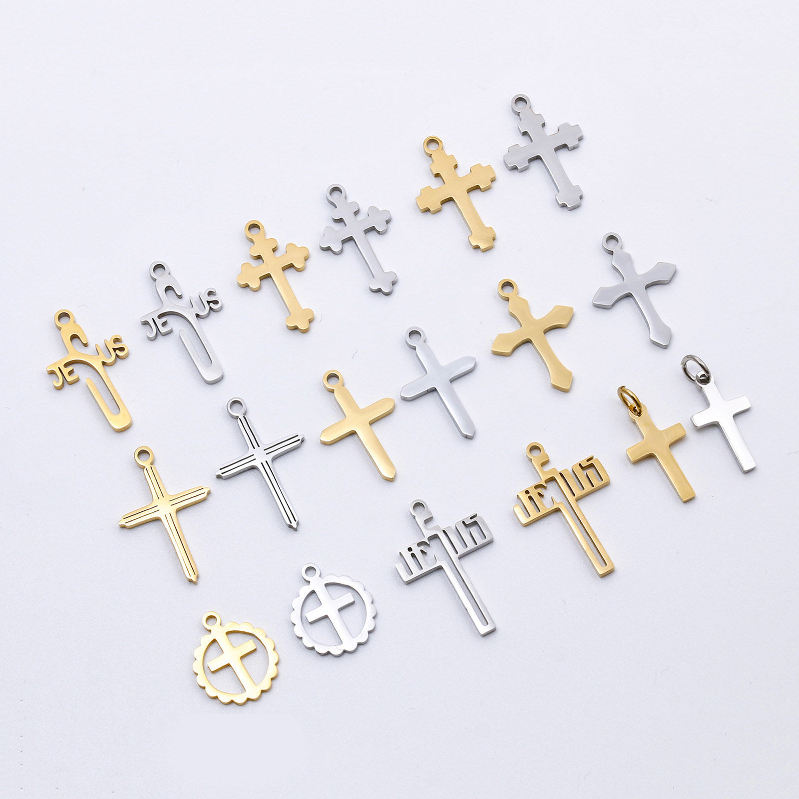 Picture of Eco-friendly 304 Stainless Steel Religious Pendants 18K Gold Plated Cross