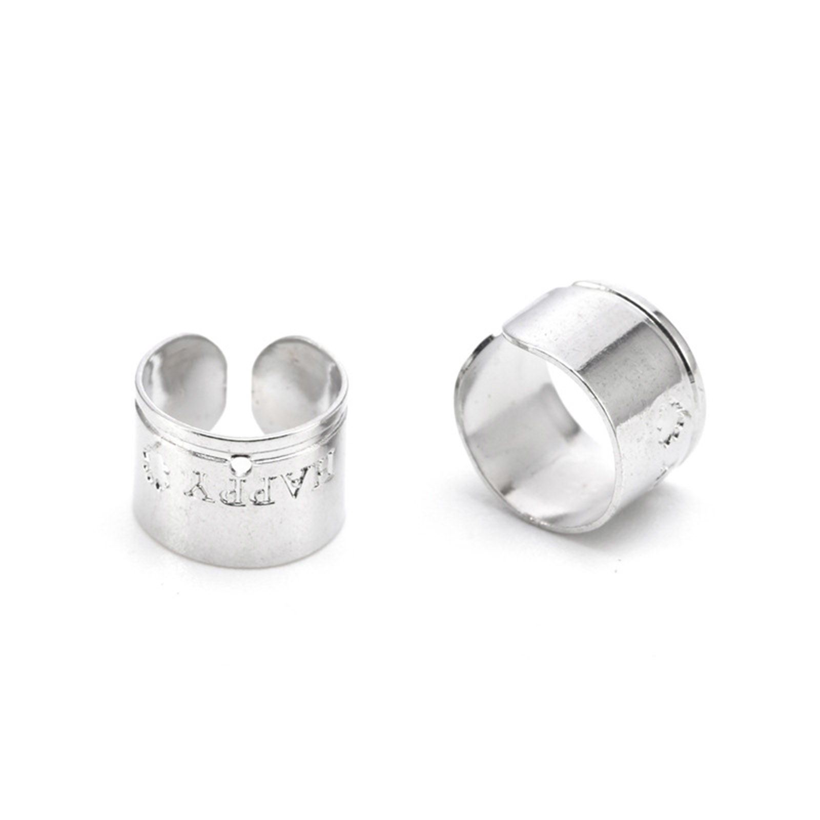 Picture of Hypoallergenic 304 Stainless Steel Ear Cuffs Clip Wrap Earrings U-shaped Silver Tone With Loop 10mm x 6mm