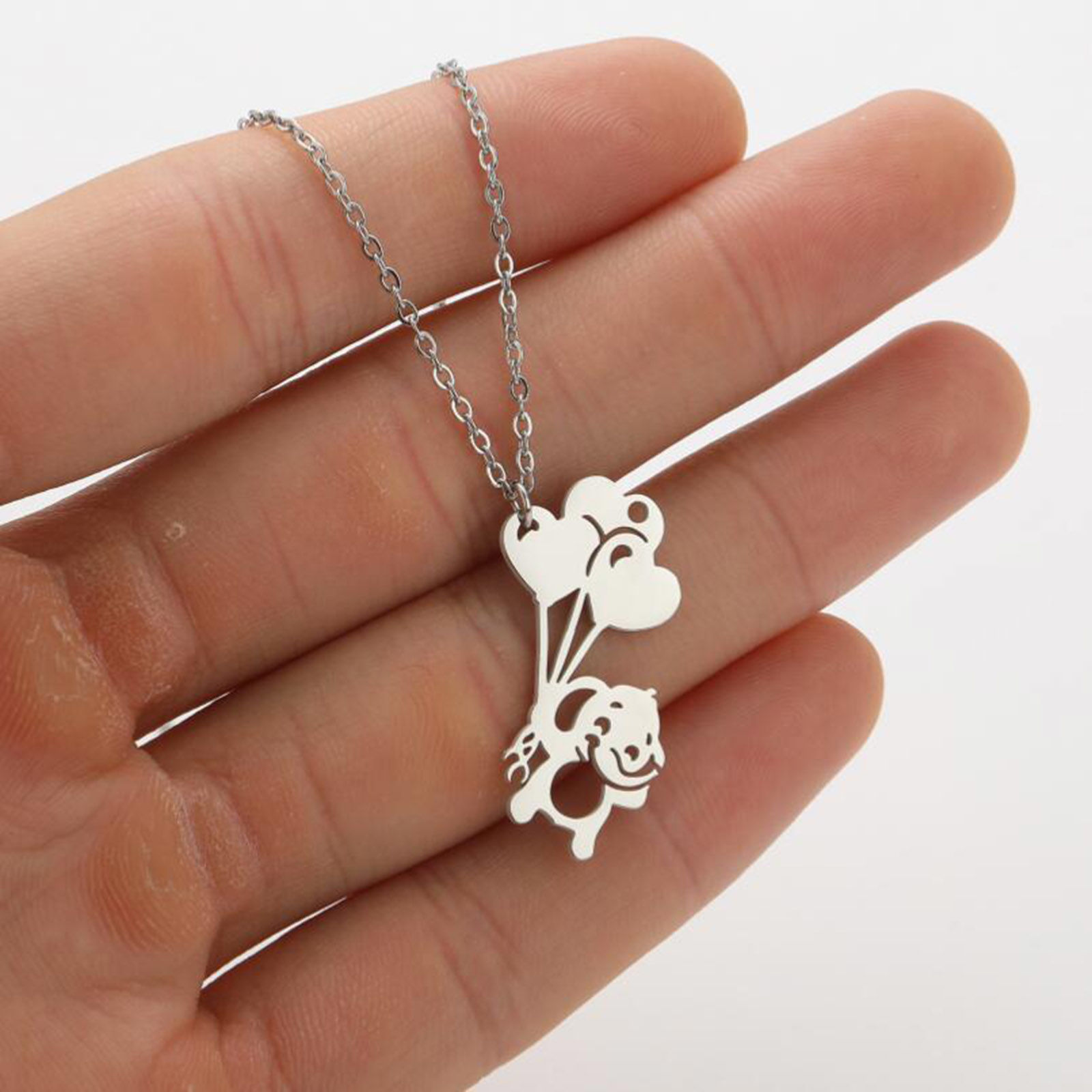 Immagine di 201 Acciaio Inossidabile Elegante Cavo Catena Collana Multicolore Gatto Albero di Natale 45cm Lunghezza, 1 Pz