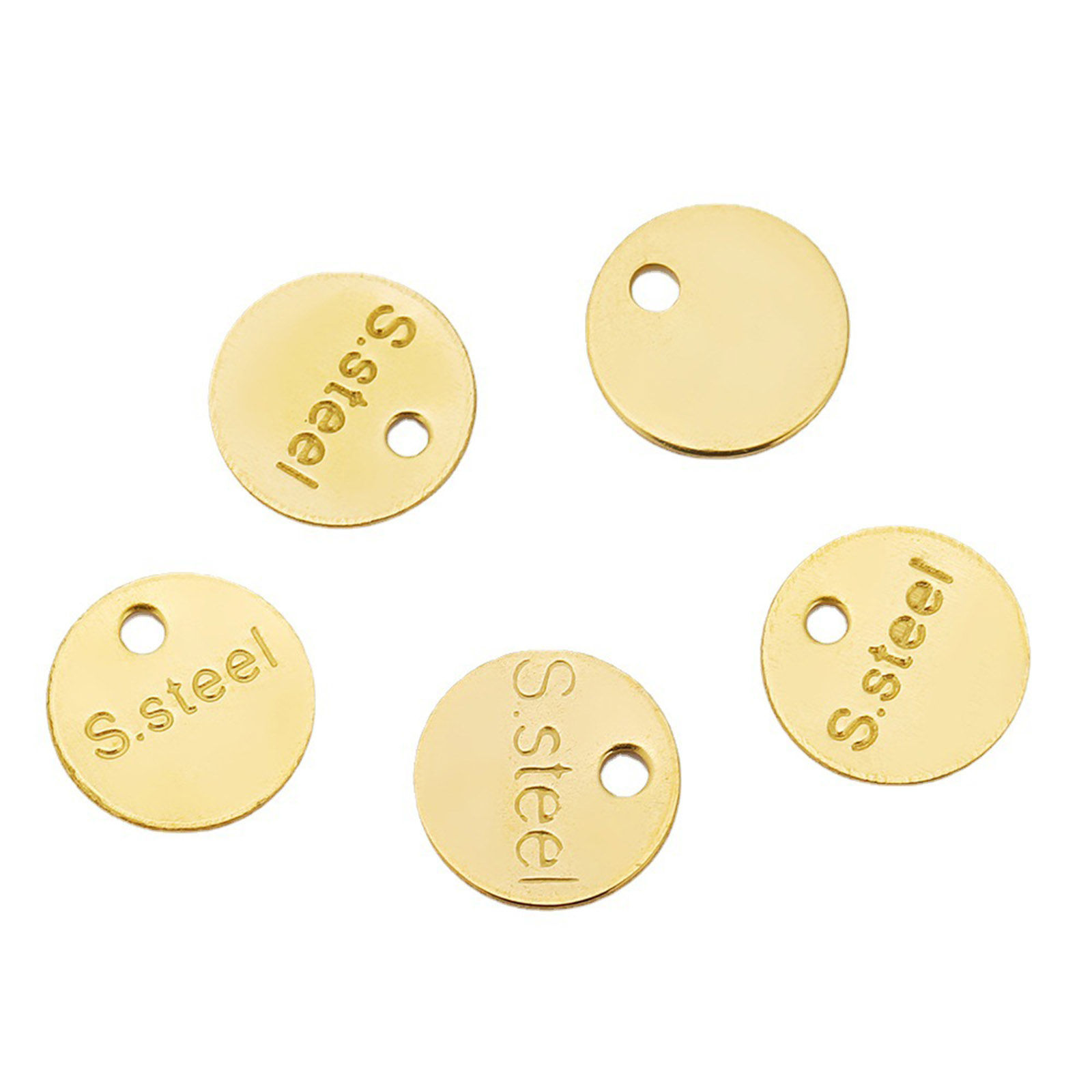 Picture of 304 Stainless Steel Charms Extender Chain Ends For Necklace Bracelet Jewelry Making Geometric 20 PCs