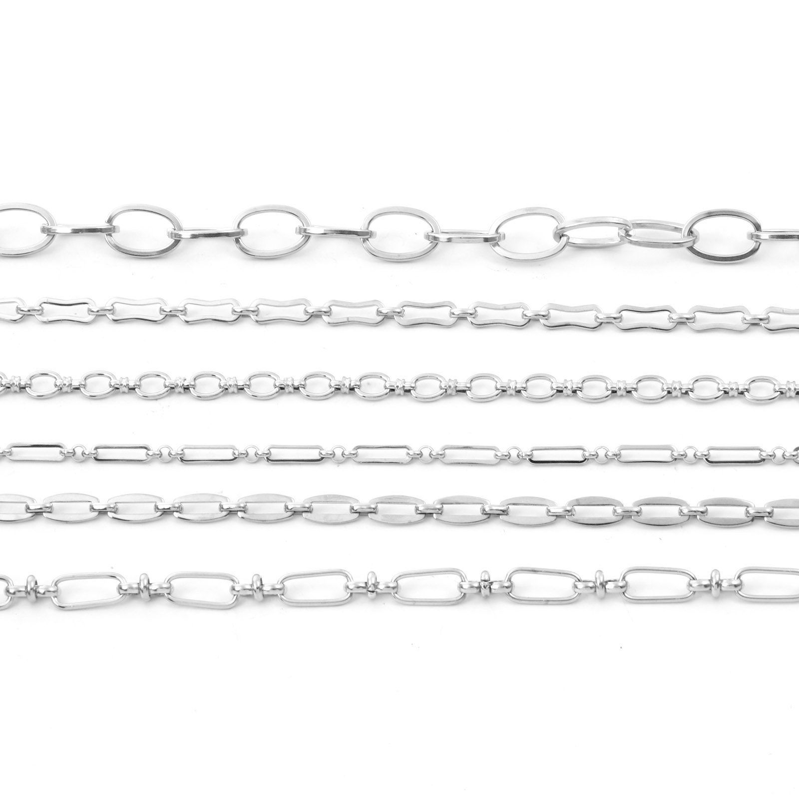 Picture of Eco-friendly 304 Stainless Steel Link Chain Silver Tone 1 Piece (Approx 1 M/Piece)