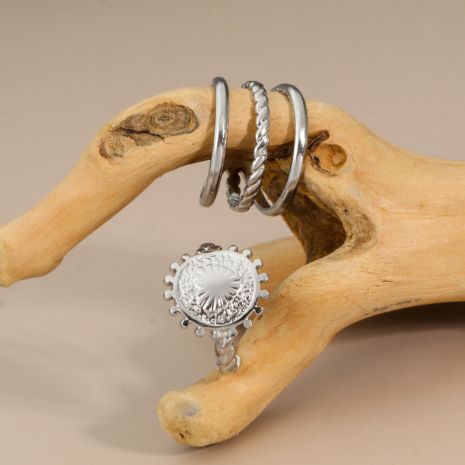 Picture of Eco-friendly 304 Stainless Steel Open Rings Multicolor