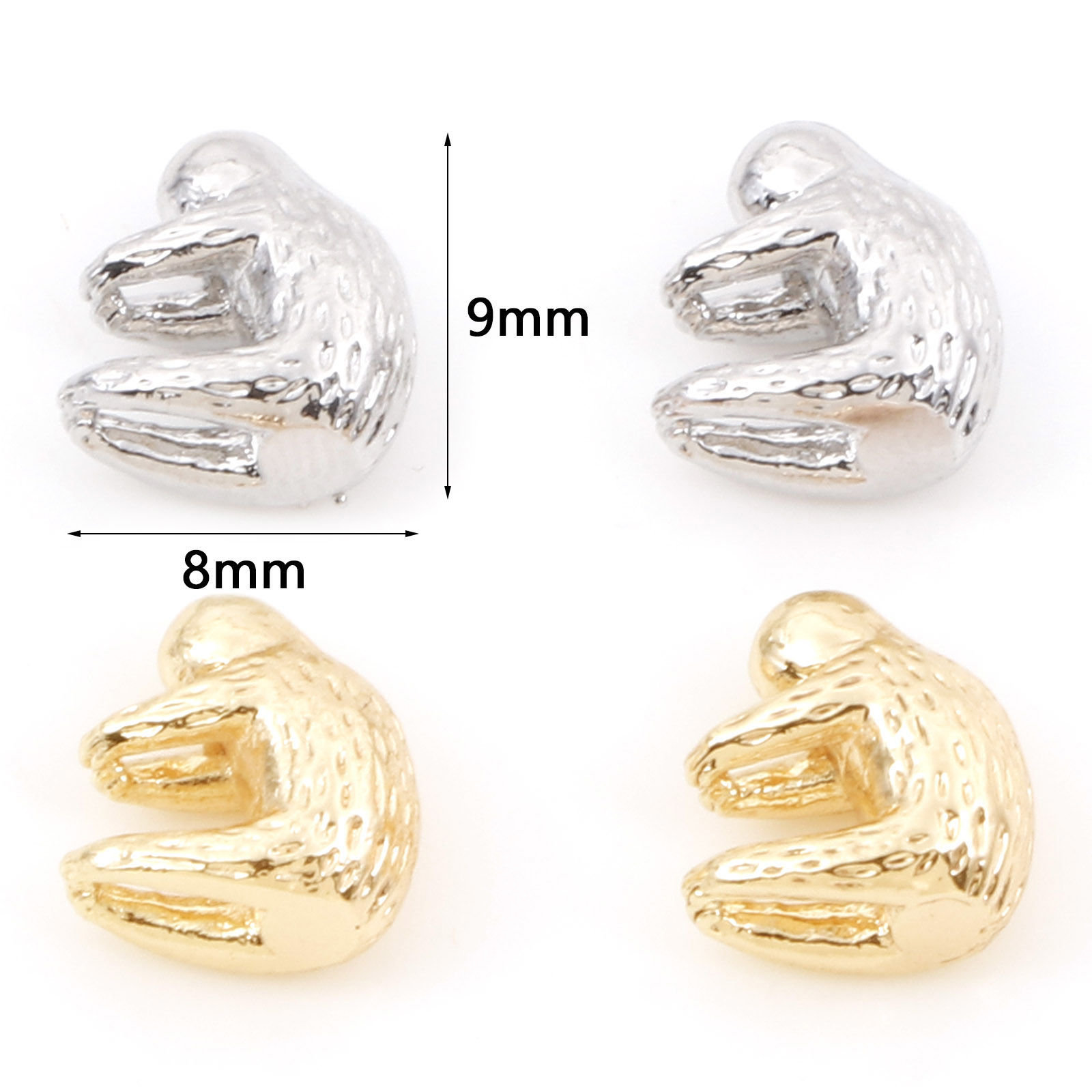 Picture of Brass Charms Real Gold Plated Sloths Animal 3D 9mm x 8mm
