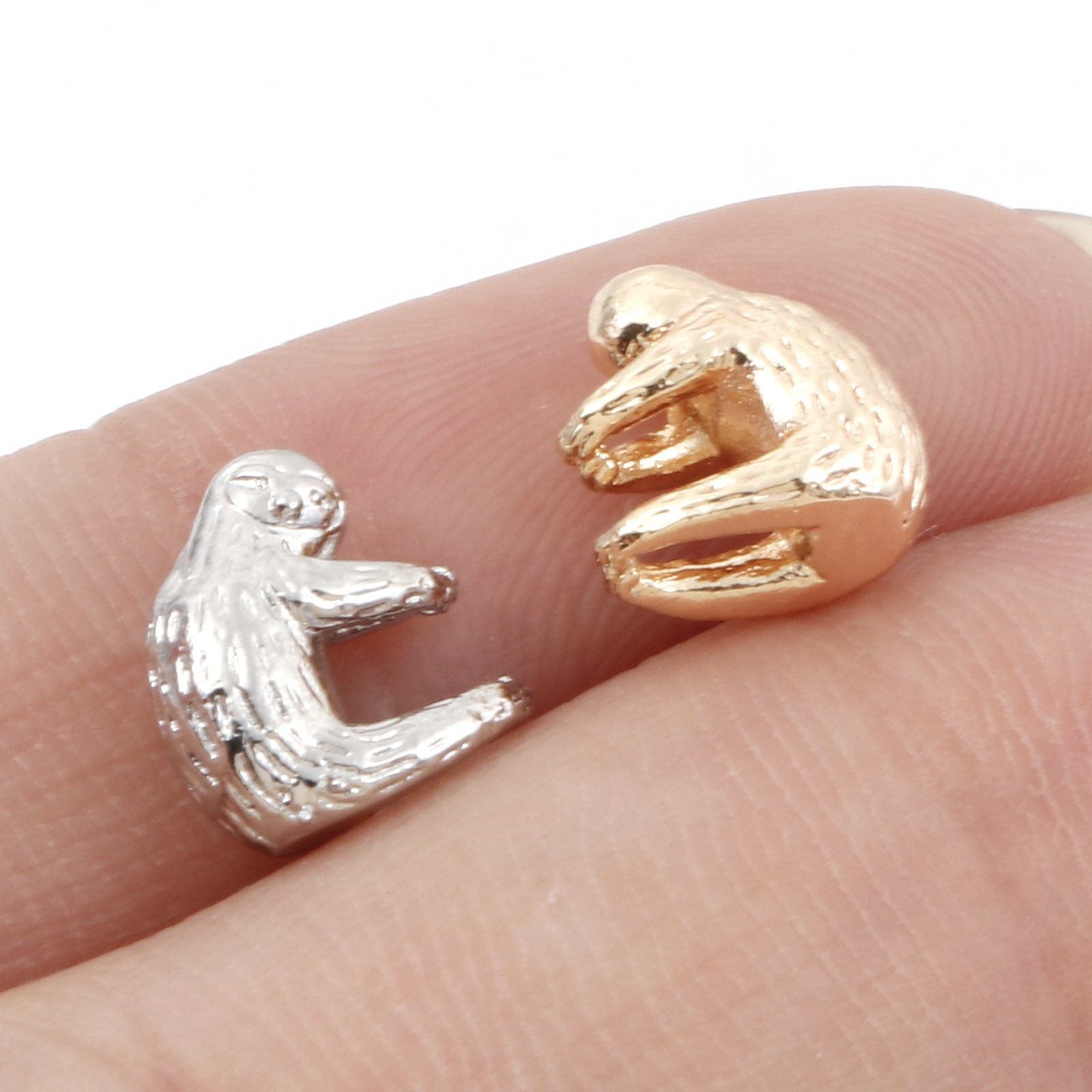 Picture of Brass Charms Real Gold Plated Sloths Animal 3D 9mm x 8mm