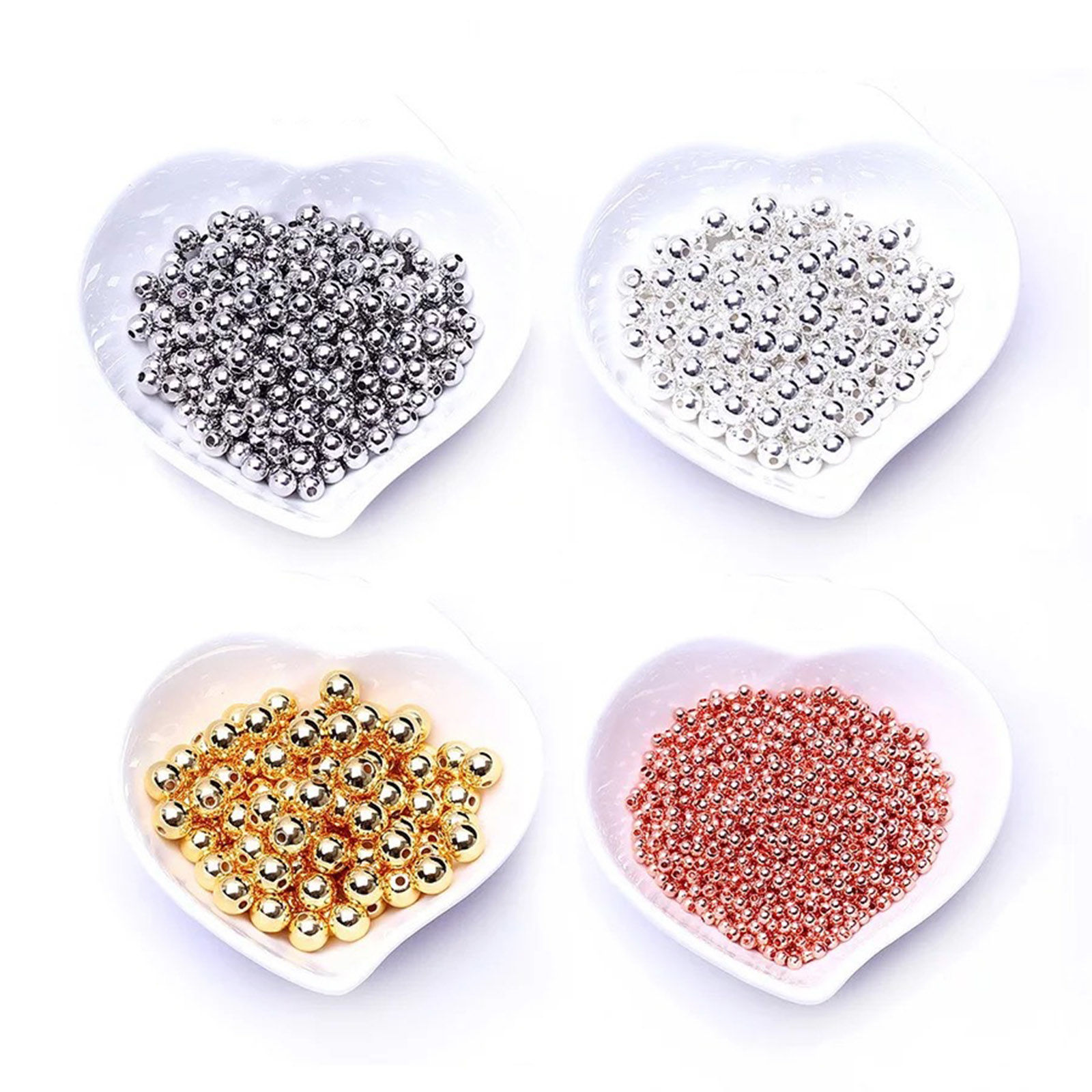 Picture of Brass Spacer Beads For DIY Jewelry Making Multicolor Round