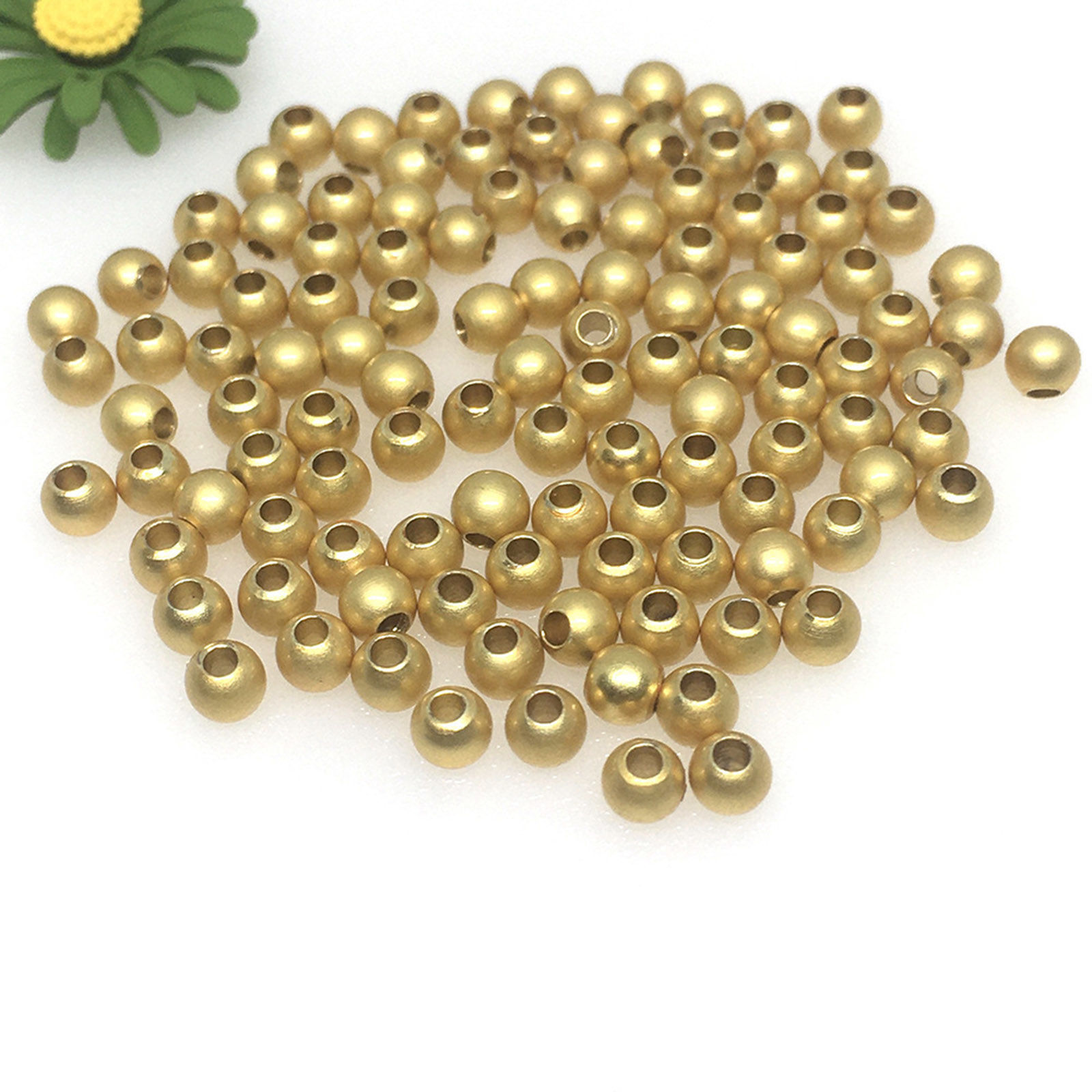 Picture of Brass Spacer Beads For DIY Jewelry Making Multicolor Round