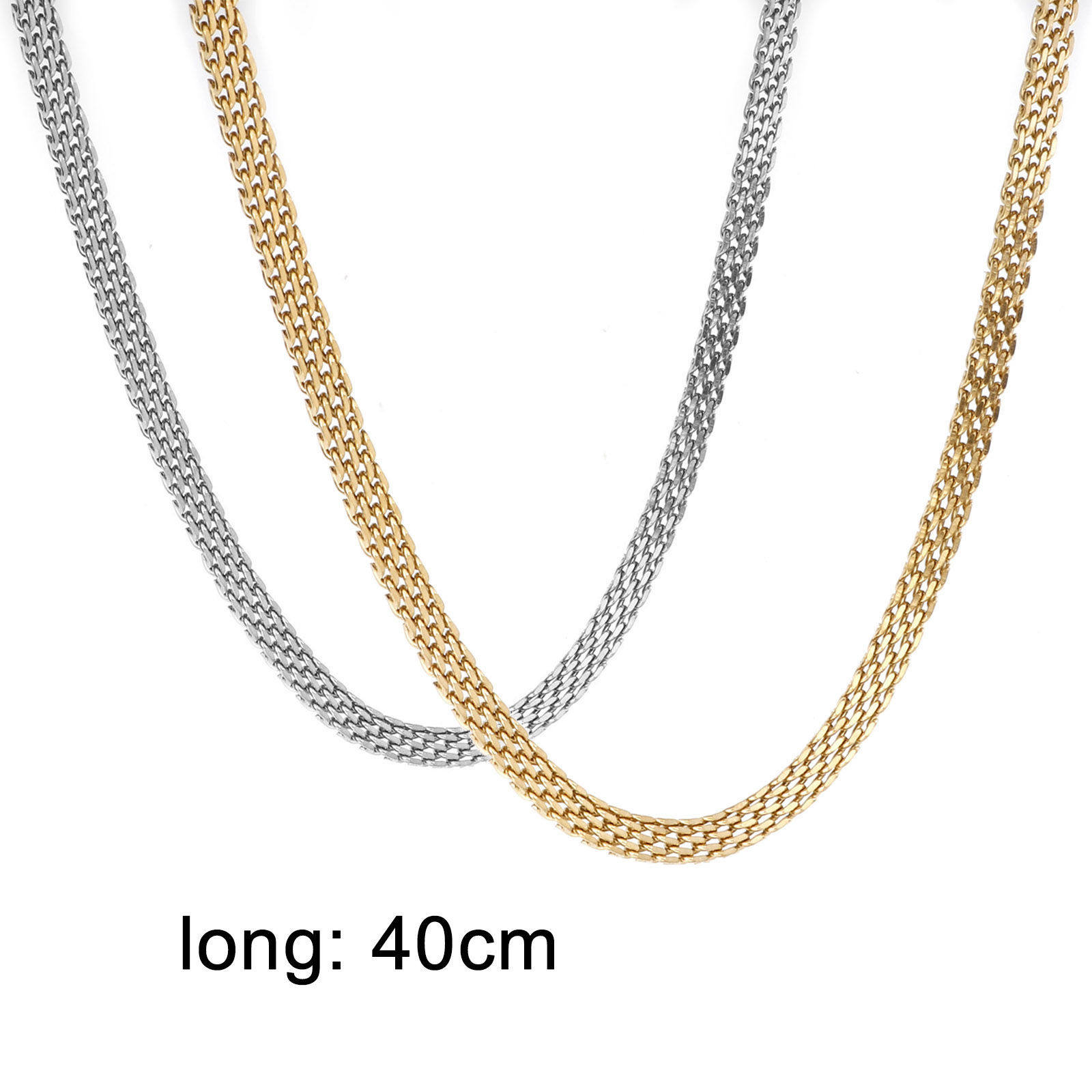 Picture of Eco-friendly 304 Stainless Steel Link Chain Necklace For DIY Jewelry Making 40cm(15 6/8") long