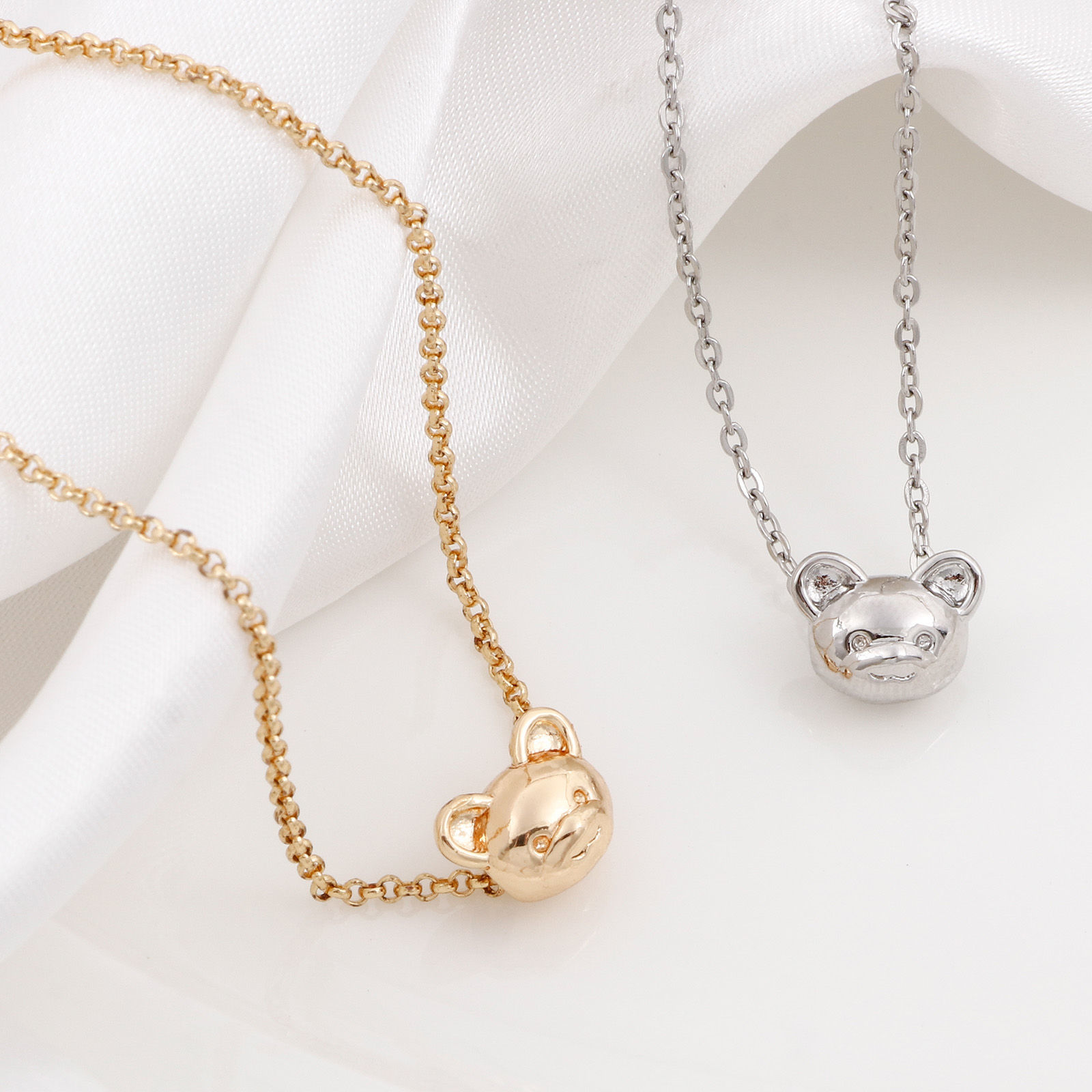 Picture of Brass Beads For DIY Jewelry Making Real Gold Plated Bear Animal 3D About 11mm x 9mm