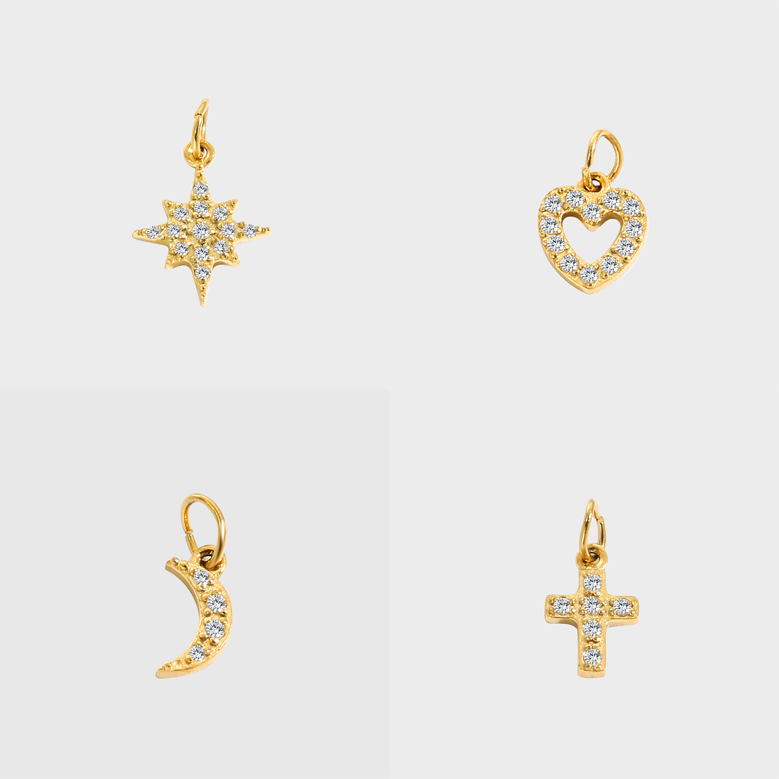 Immagine di 1 Pz 304 Acciaio Inossidabile & Zircone Cubico Collana con Nome Personalizzato Ciondolo con Lettera Personalizzata Lettera Maiuscola Placcato Oro 14K 45cm Lunghezza