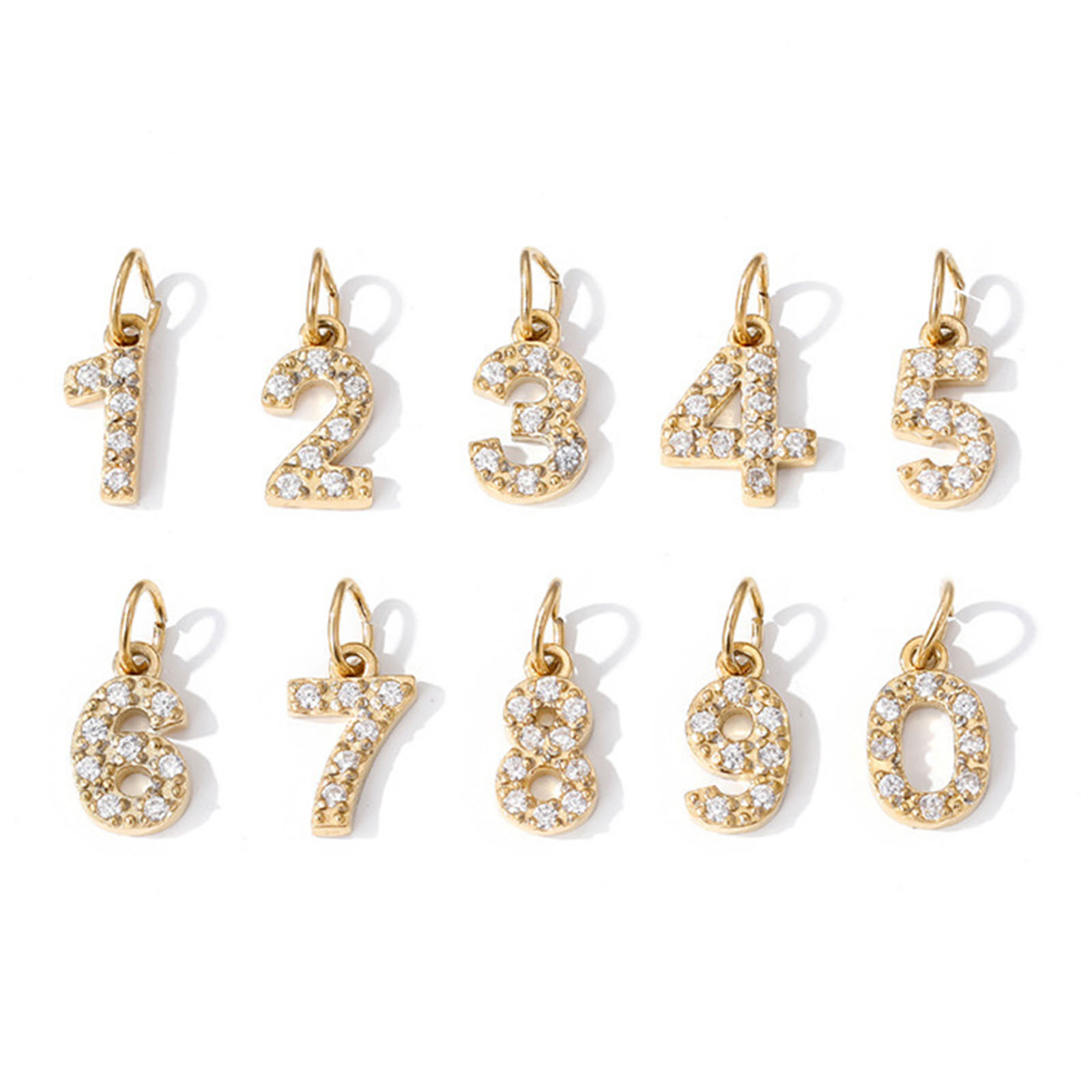 Immagine di 1 Pz 304 Acciaio Inossidabile & Zircone Cubico Collana con Nome Personalizzato Ciondolo con Lettera Personalizzata Lettera Maiuscola Placcato Oro 14K 45cm Lunghezza