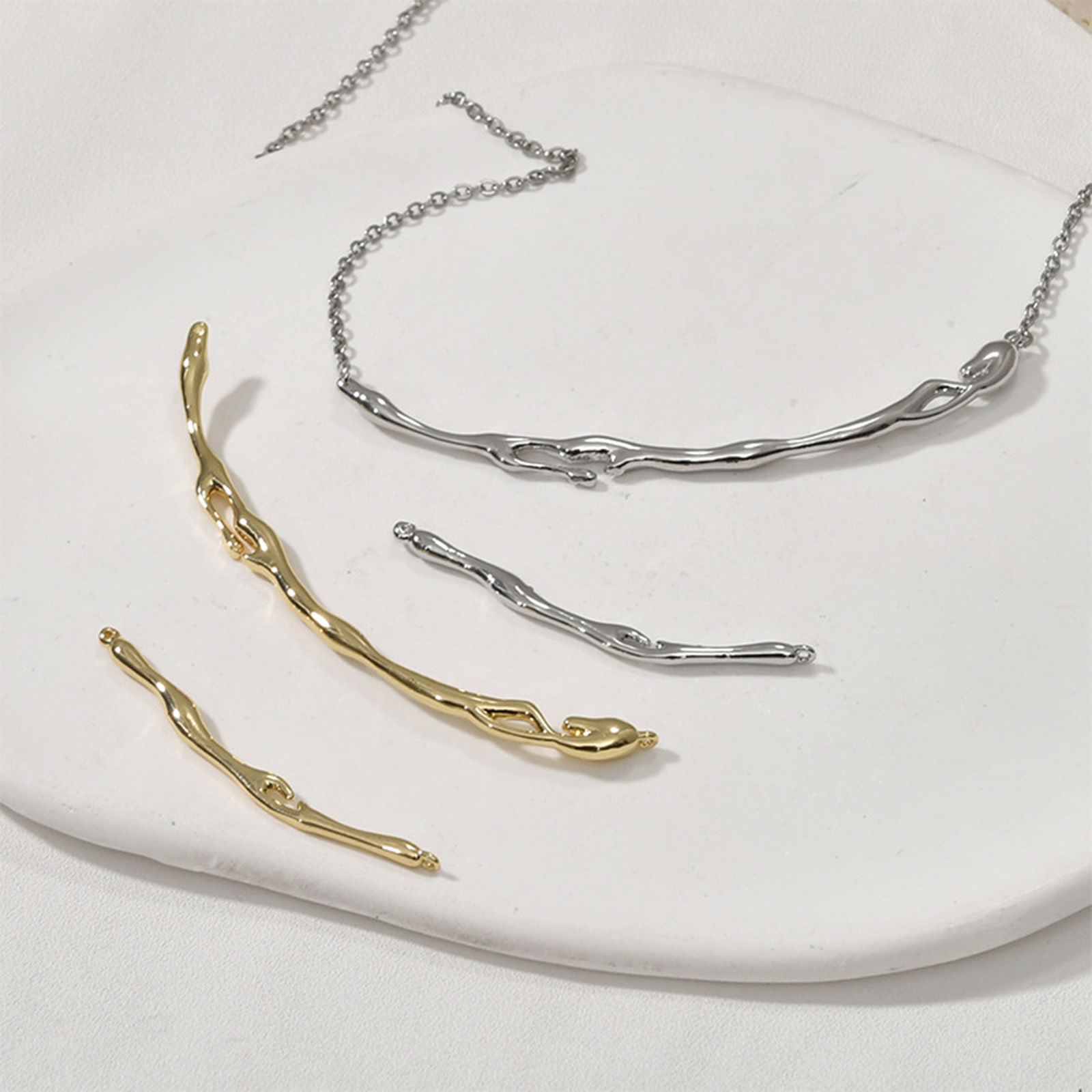 Picture of Brass Connectors Charms Pendants Multicolor Strip Drop