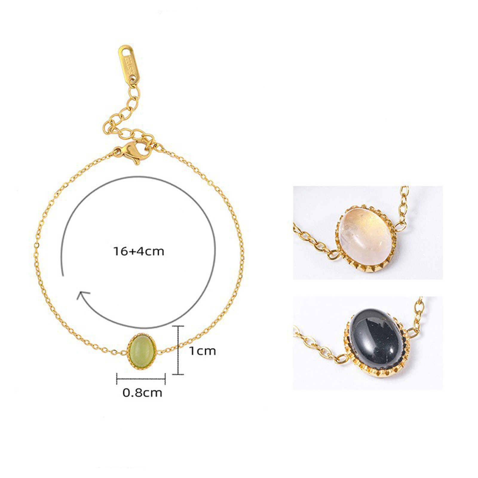 Picture of Eco-friendly Vacuum Plating 304 Stainless Steel Ins Style Link Cable Chain Bracelets 18K Gold Plated 16cm(6 2/8") long