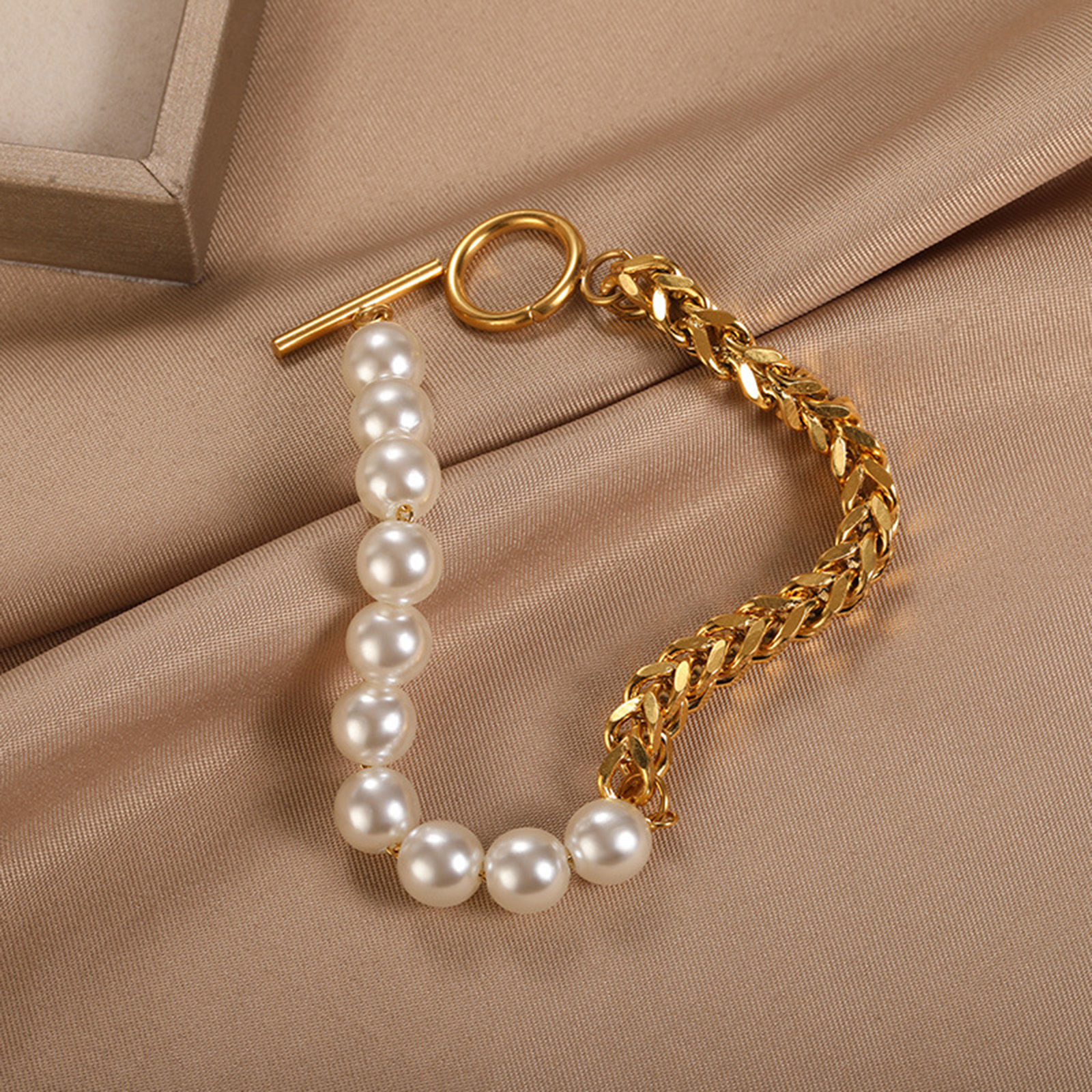 Picture of Eco-friendly 304 Stainless Steel Splicing Foxtail Chain Bracelets 17cm(6 6/8") long