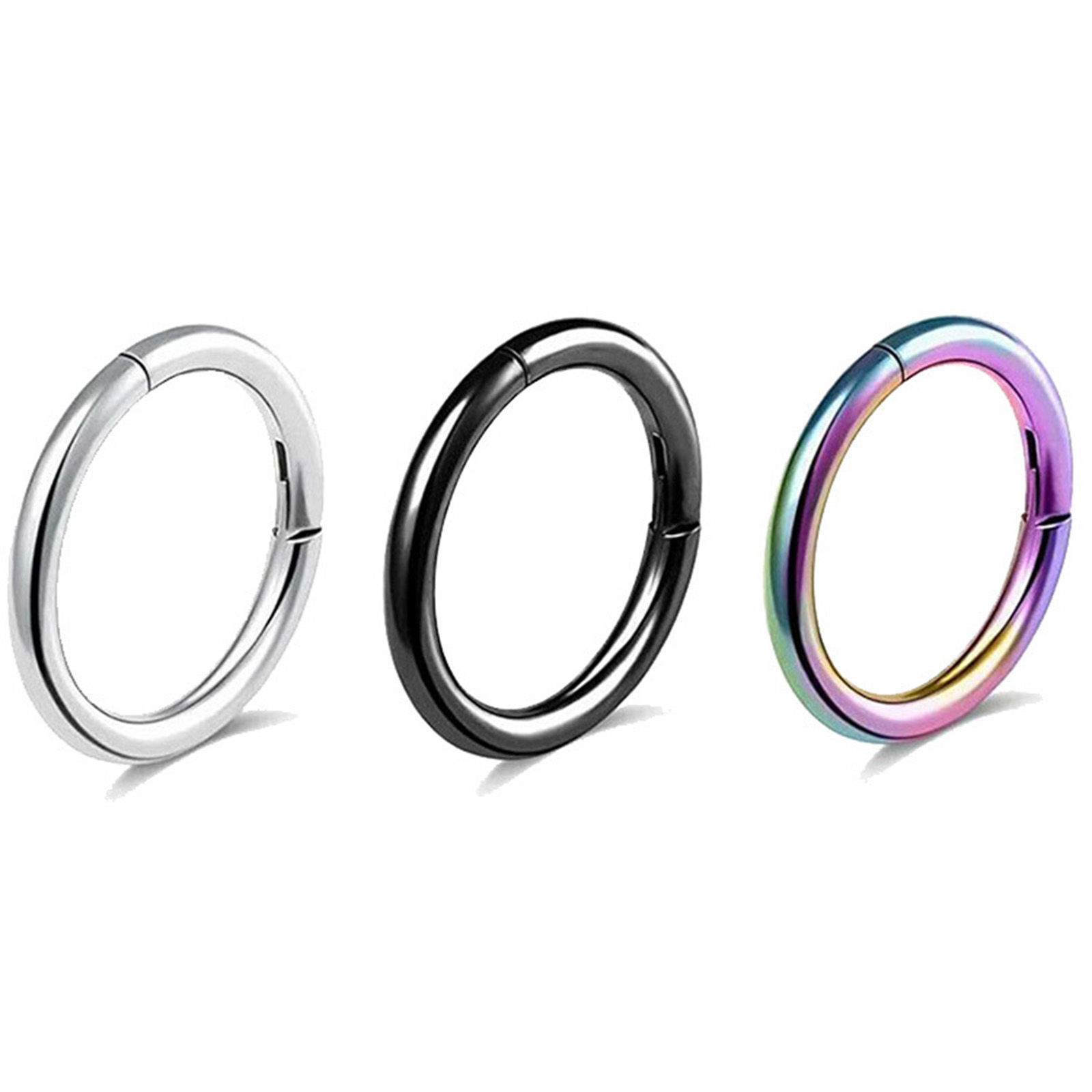 Picture of 316 Stainless Steel Nose Ring Hoops Body Piercing Jewelry Round