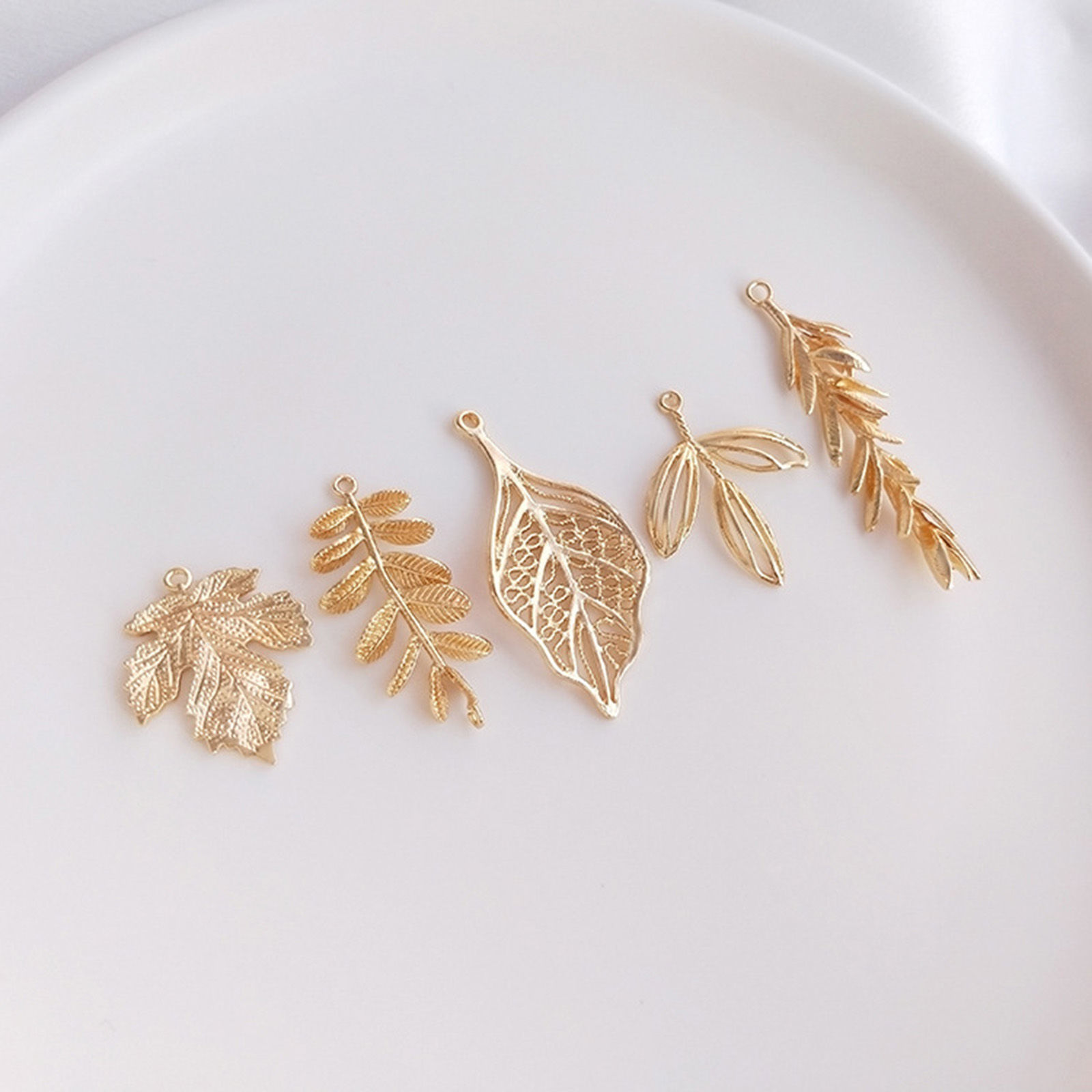 Image de Pendentifs en Laiton Feuille Plaqué Or Véritable 14K 1 Pièce