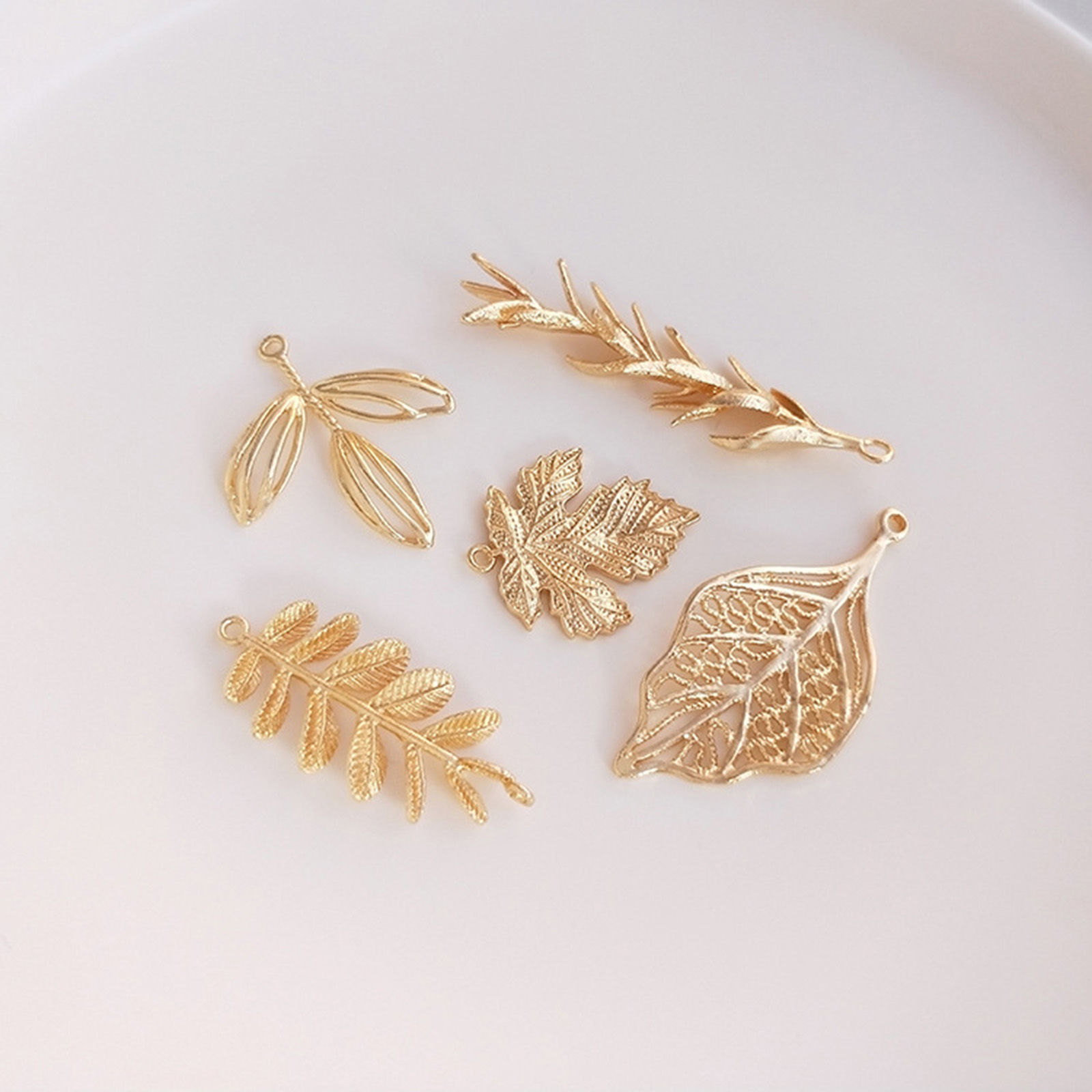 Image de Pendentifs en Laiton Feuille Plaqué Or Véritable 14K 1 Pièce