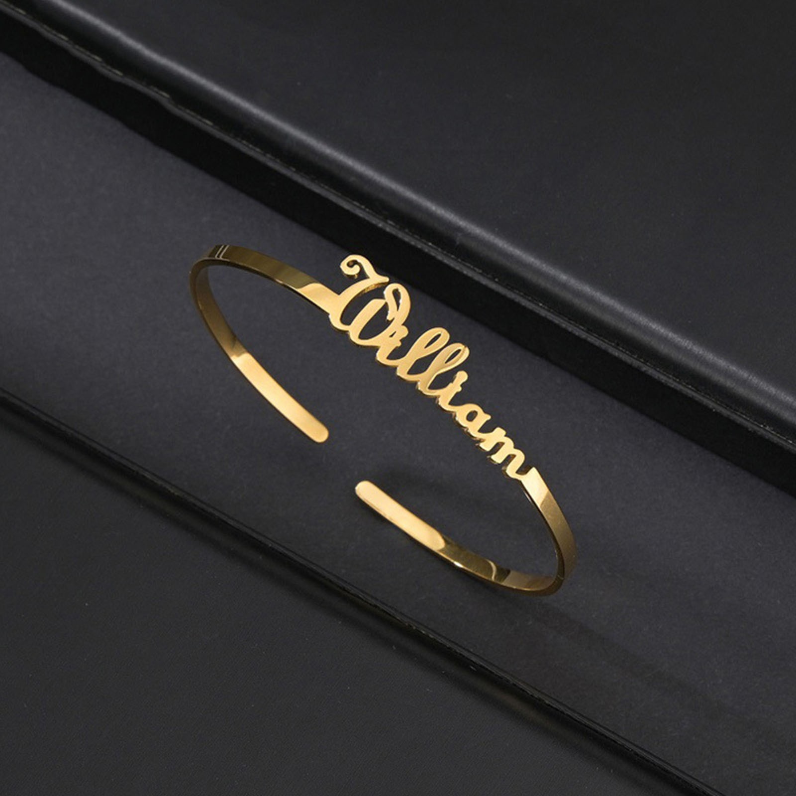 Picture of 304 Stainless Steel Customized Name Bracelets Personalized Letter Charm Pendant