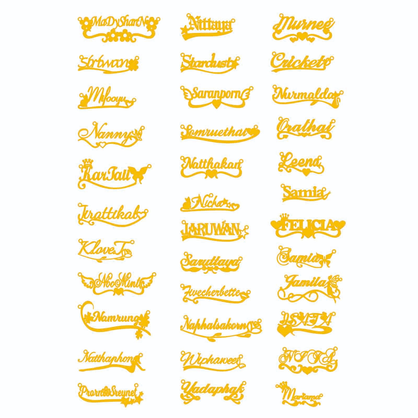 1 本 304ステンレス鋼 カスタマイズ 名入れネックレス 名前入り ネーム レターペンダント 金メッキ 52cm長さ、 の画像