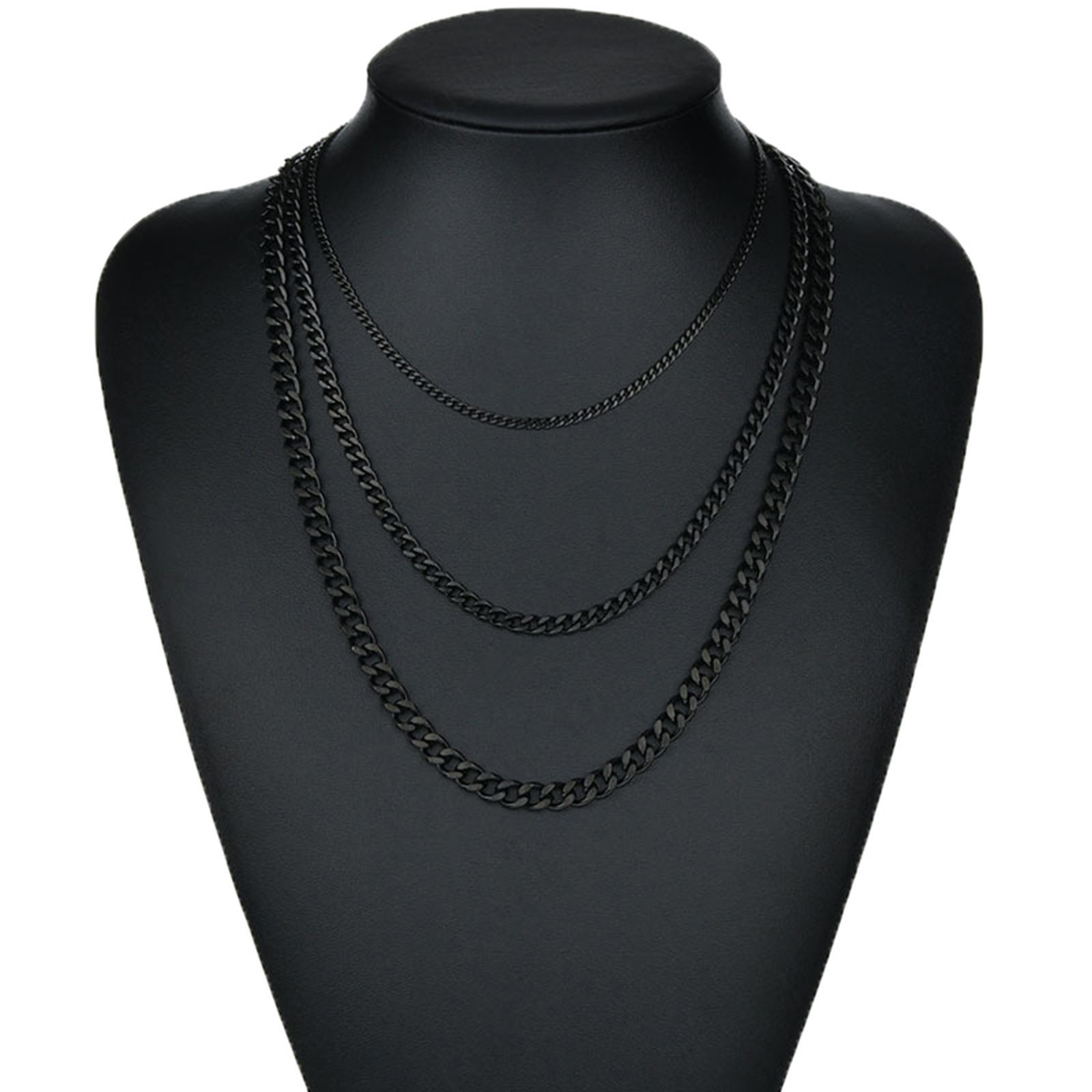 Image de Colliers en 304 Acier Inoxydable Chaîne à Maillons Cubains 1 Pièce