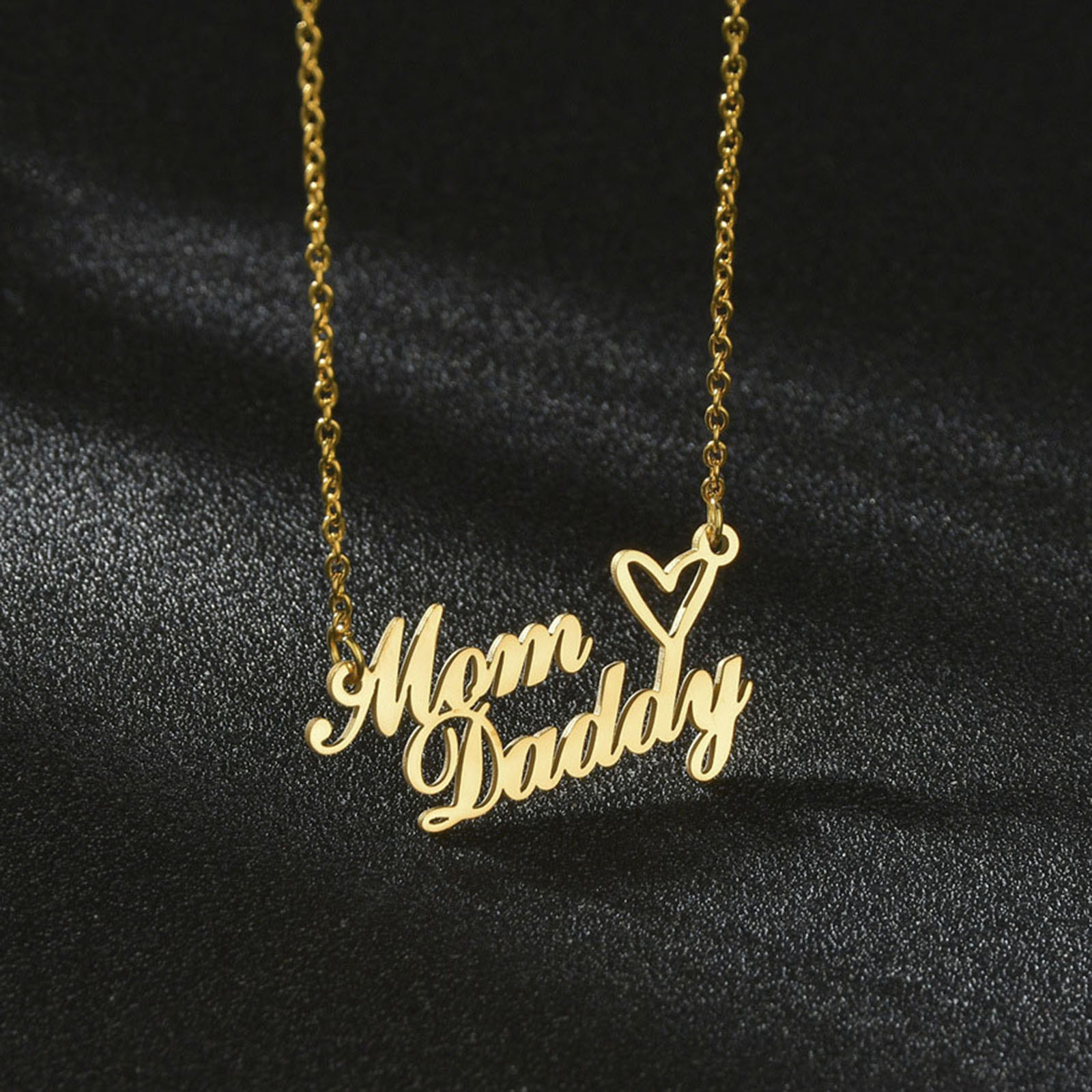 Picture of 304 Stainless Steel Customized Name Necklace Personalized Letter Charm Pendant