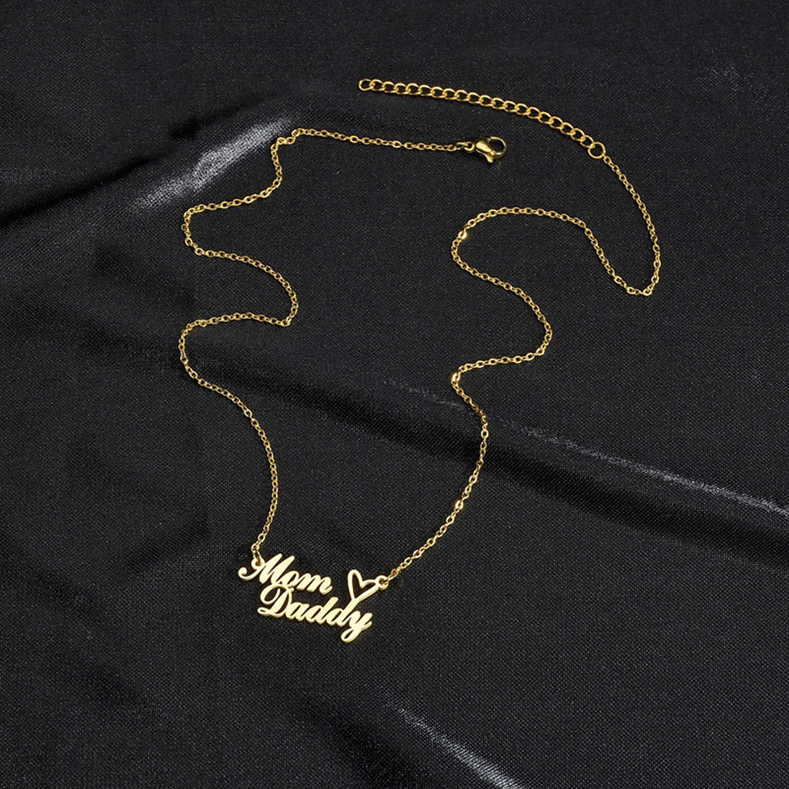 Picture of 304 Stainless Steel Customized Name Necklace Personalized Letter Charm Pendant