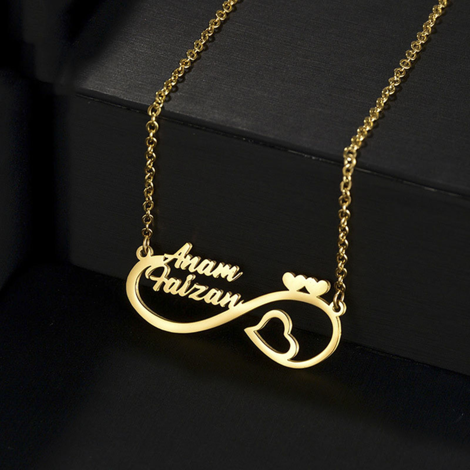 Picture of 304 Stainless Steel Customized Name Necklace Personalized Letter Charm Pendant