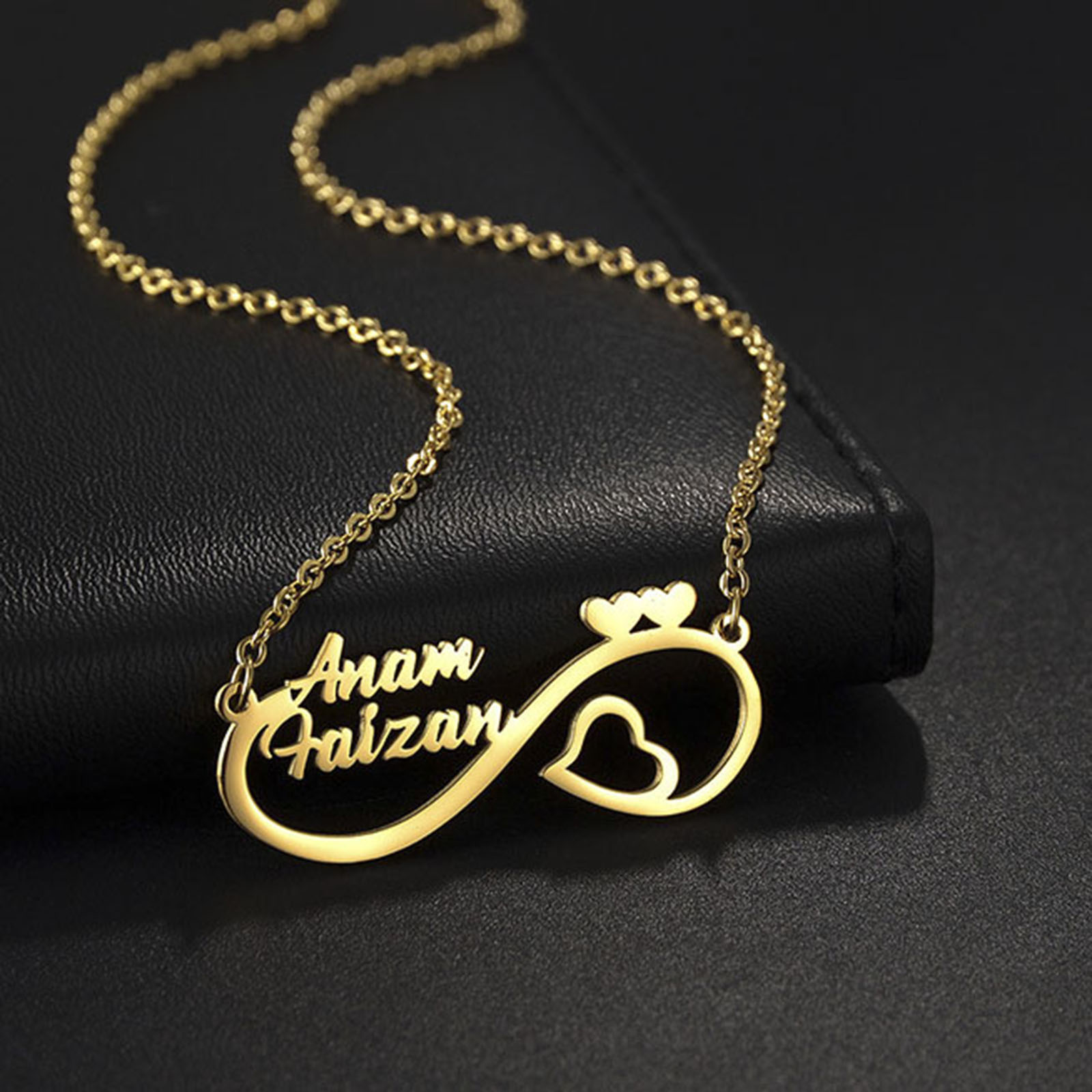 Picture of 304 Stainless Steel Customized Name Necklace Personalized Letter Charm Pendant