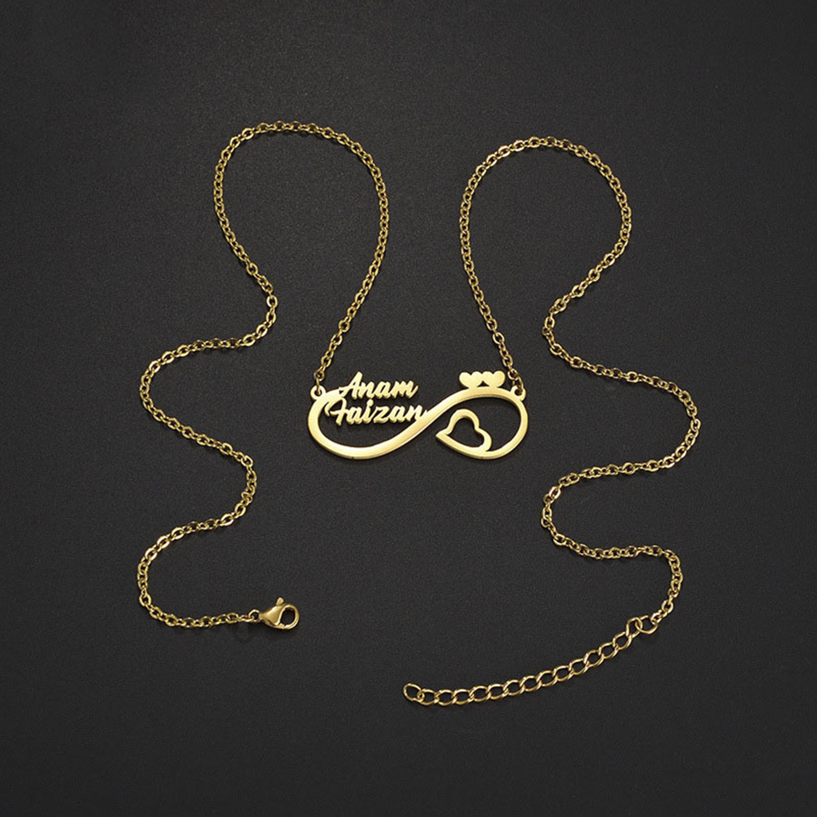 Picture of 304 Stainless Steel Customized Name Necklace Personalized Letter Charm Pendant