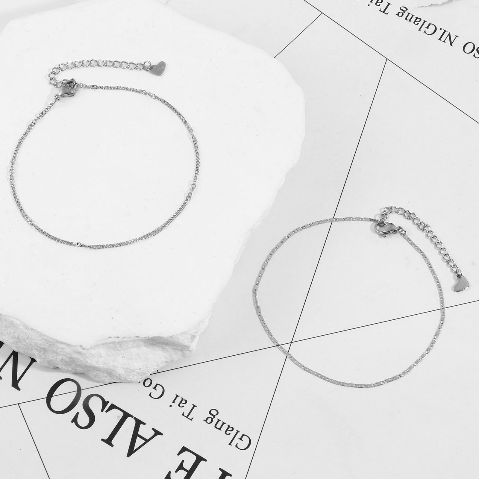 Picture of 304 Stainless Steel Link Chain Anklet Silver Tone