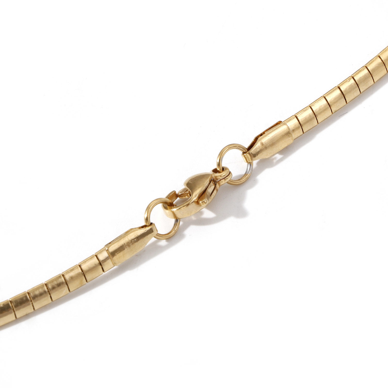 Picture of 304 Stainless Steel Omega Chain Collar Neck Ring Necklace 45.5cm(17 7/8") long