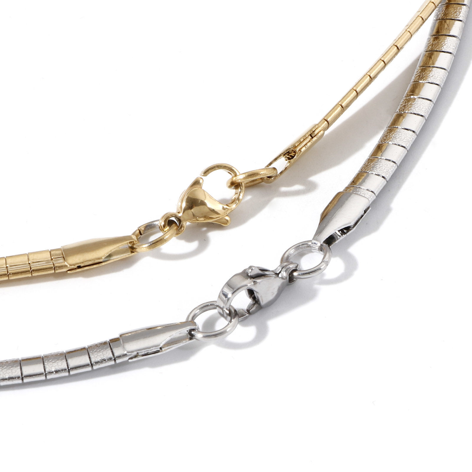Bild von 304 Edelstahl Omegakette Choker Halskette 45.5cm lang, 1 Strang