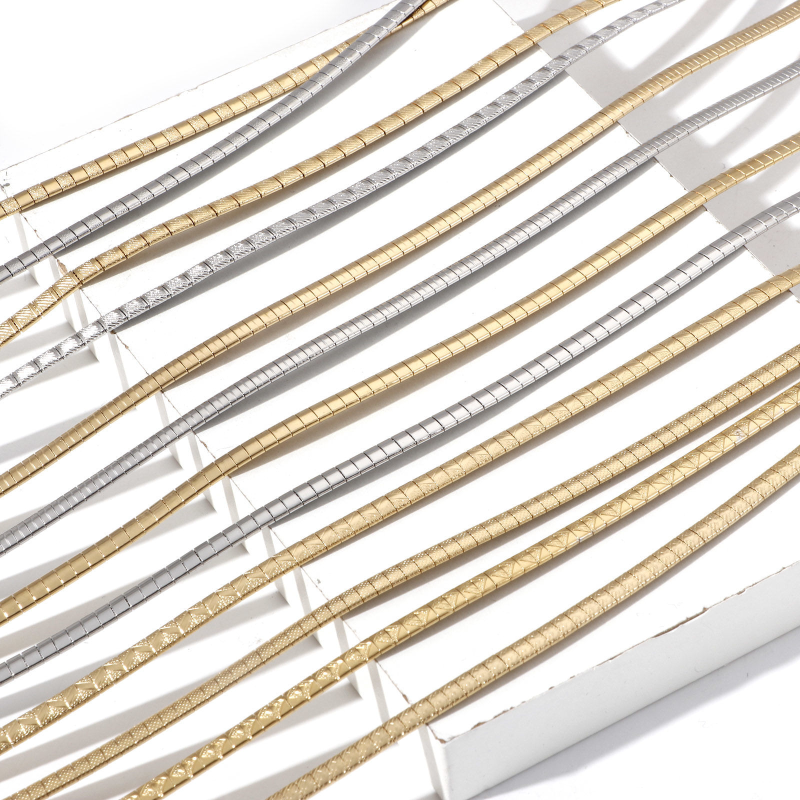 Bild von 304 Edelstahl Omegakette Choker Halskette 45.5cm lang, 1 Strang