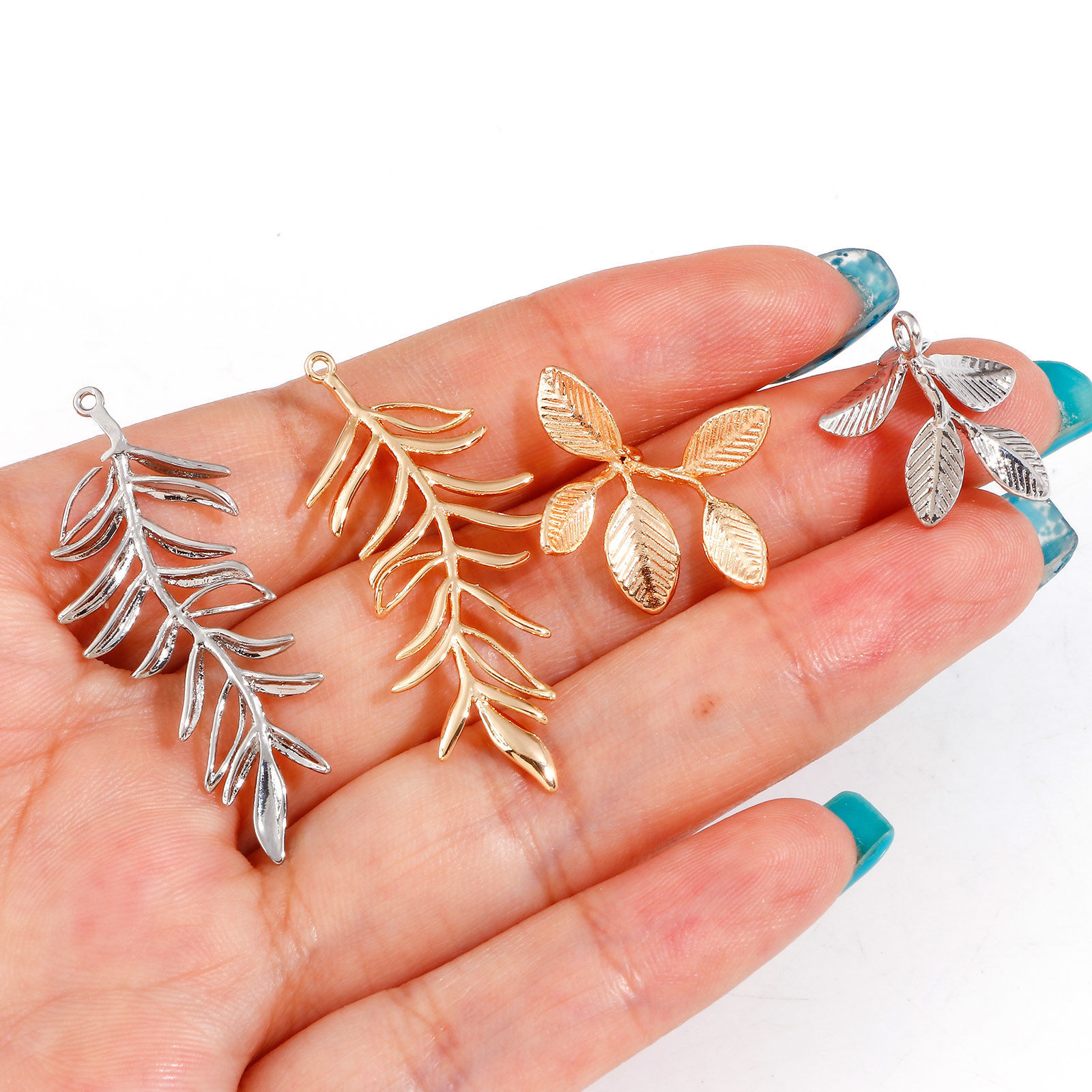 Picture of Brass Pendants Real Gold Plated Leaf 3D