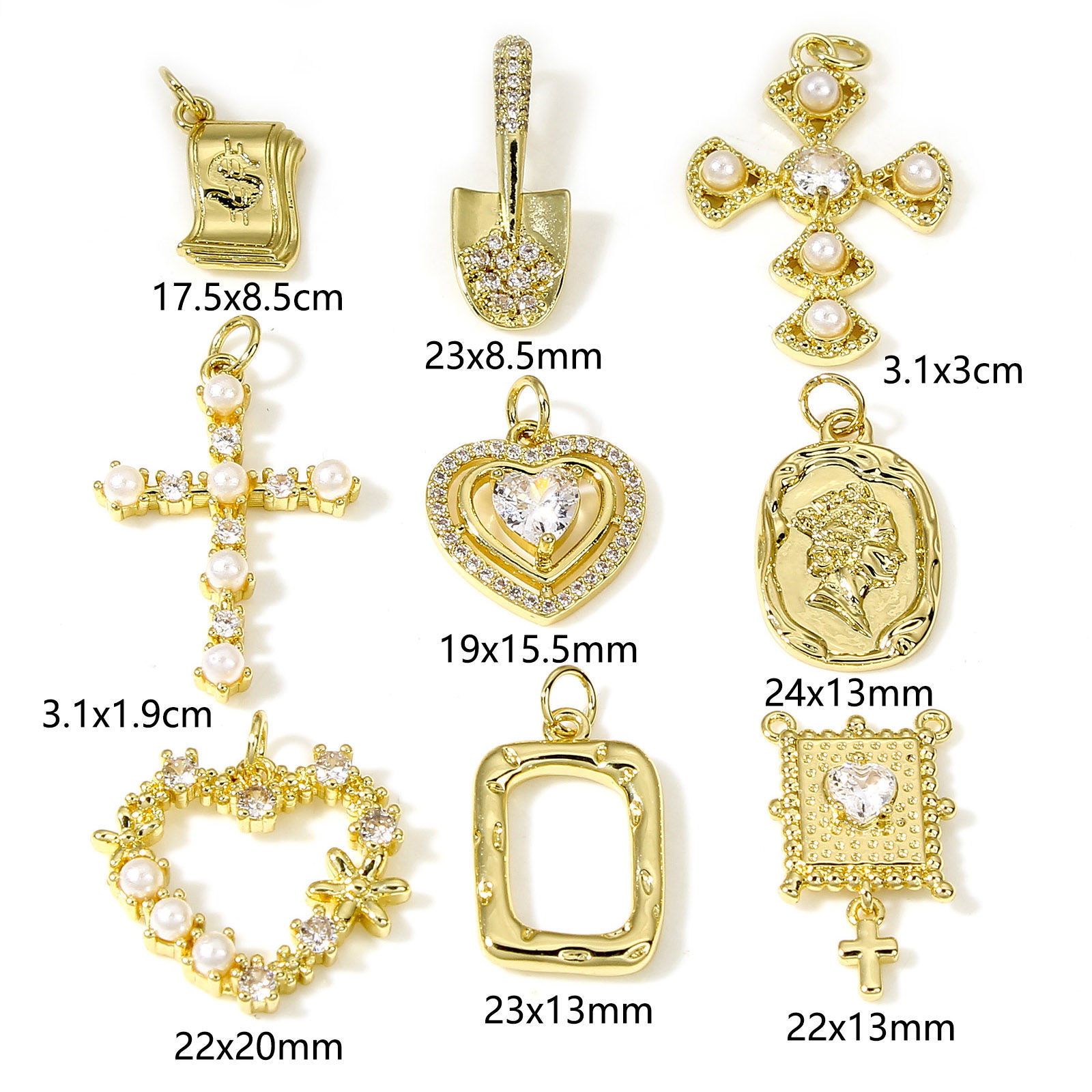 Picture of Brass Charms 18K Real Gold Plated